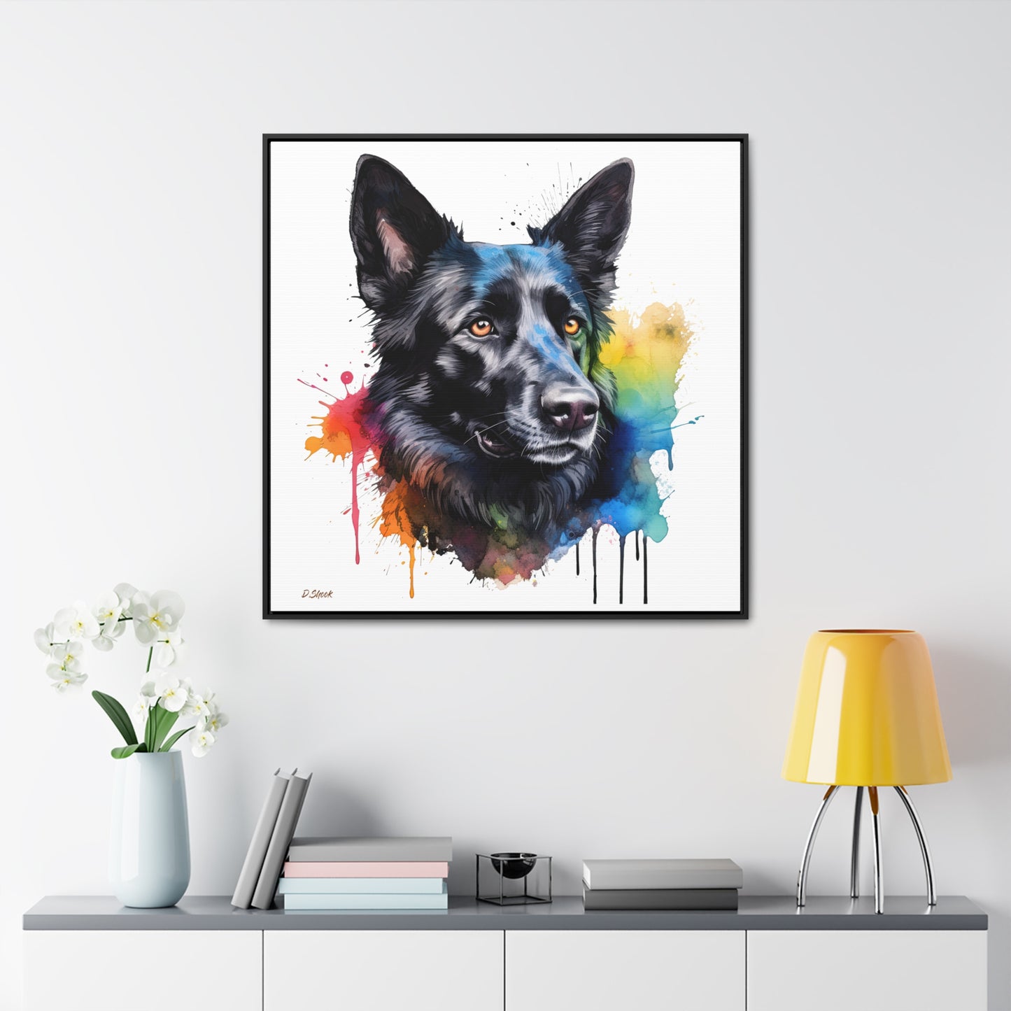 German Sheppard 22 Gallery Canvas Wraps, Square Frame