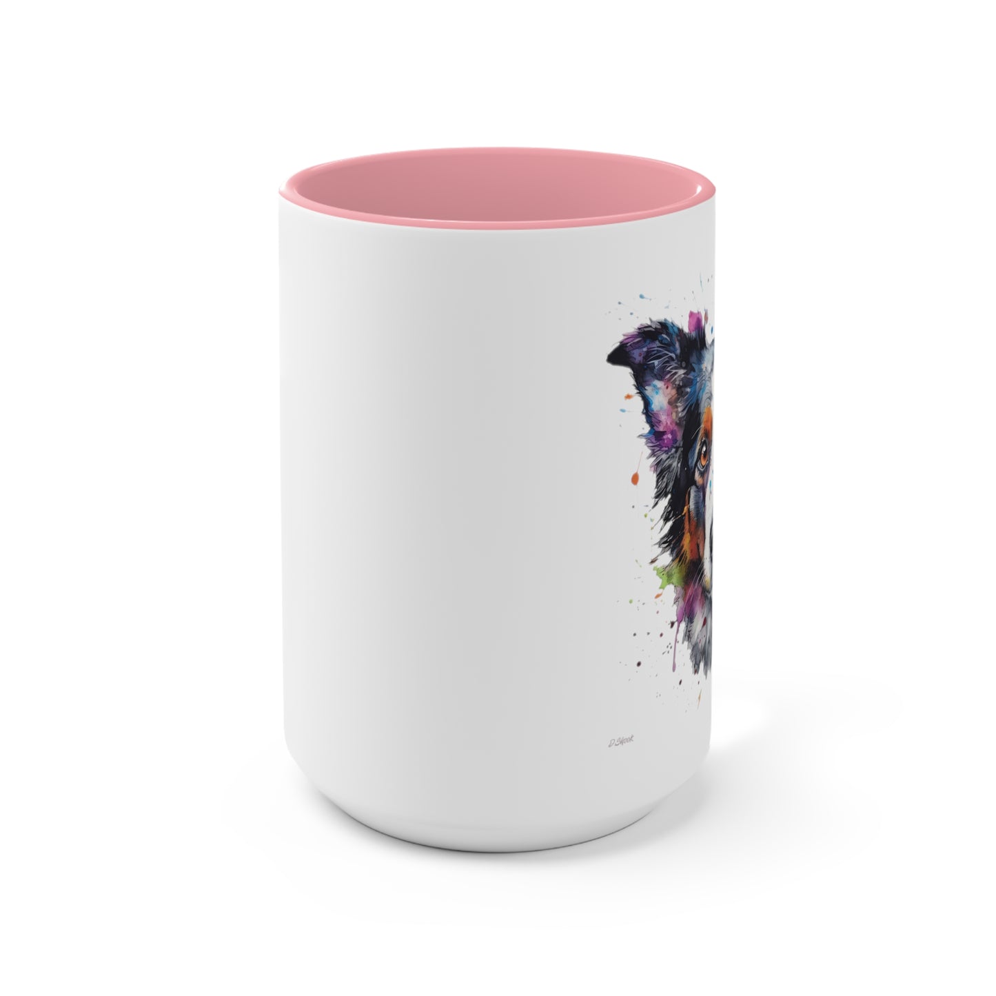 Border Collie 1 Accent Mugs