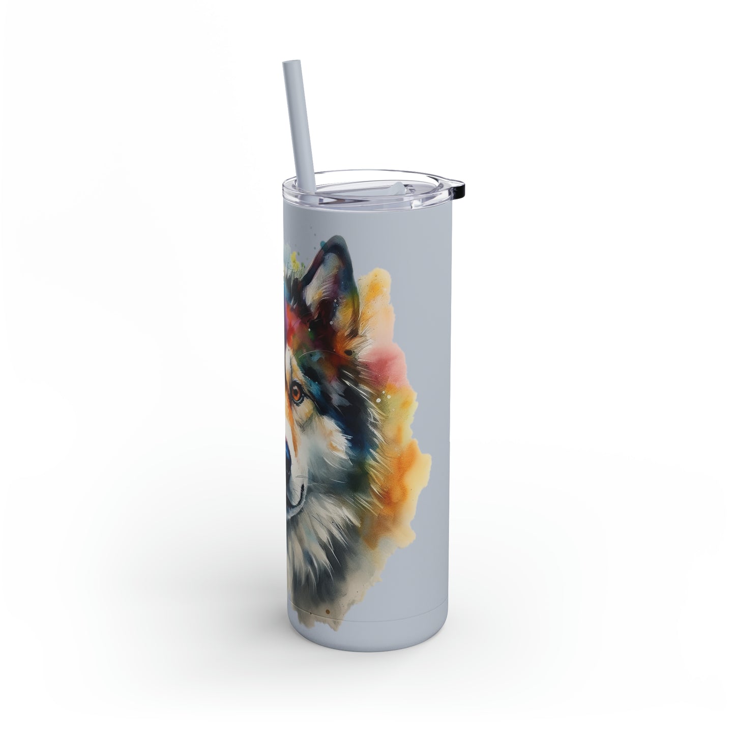 Alaskan Malamute 2 Maars Maker Skinny Matte Tumbler, 20oz