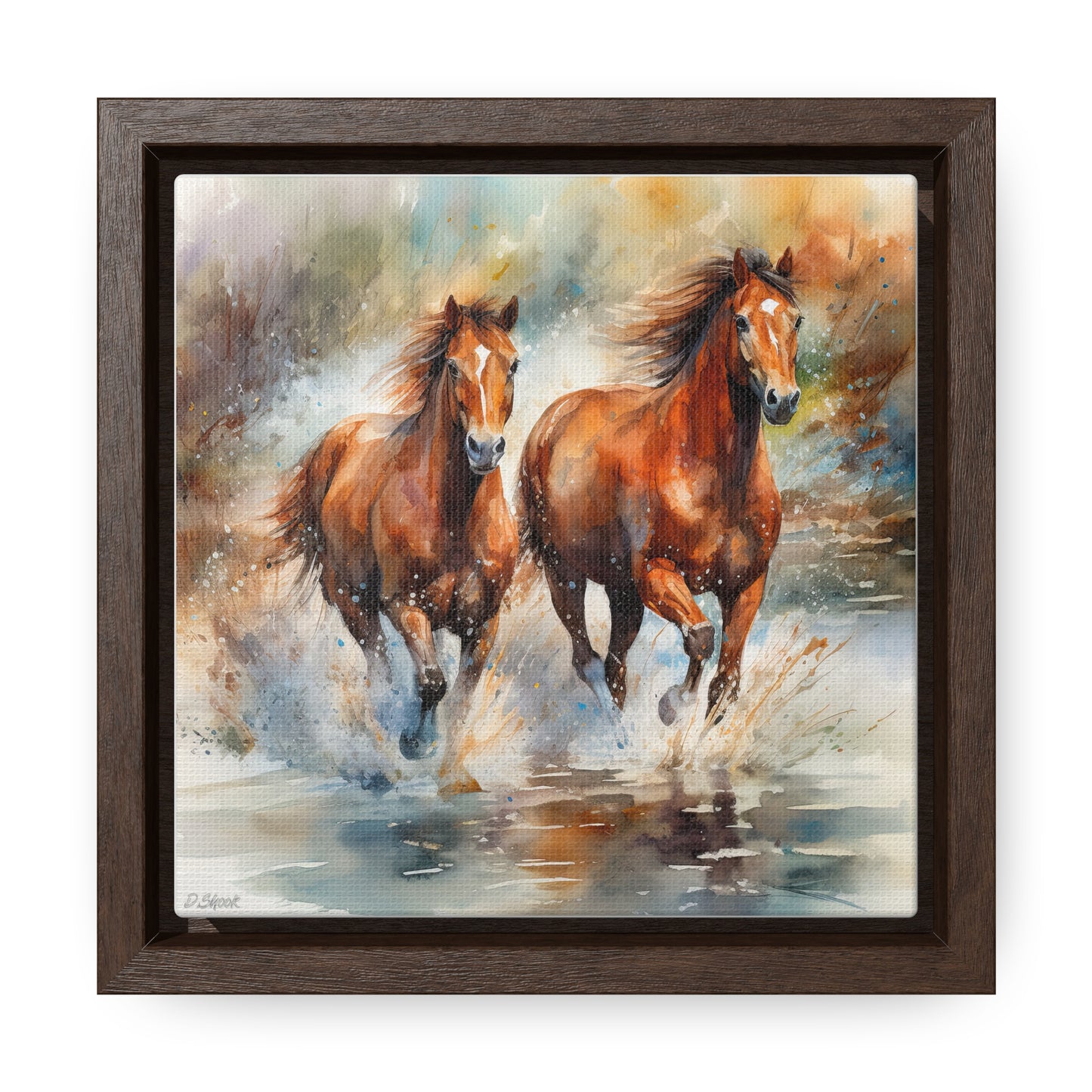 Horse Rescue 17 Gallery Canvas Wraps, Square Frame