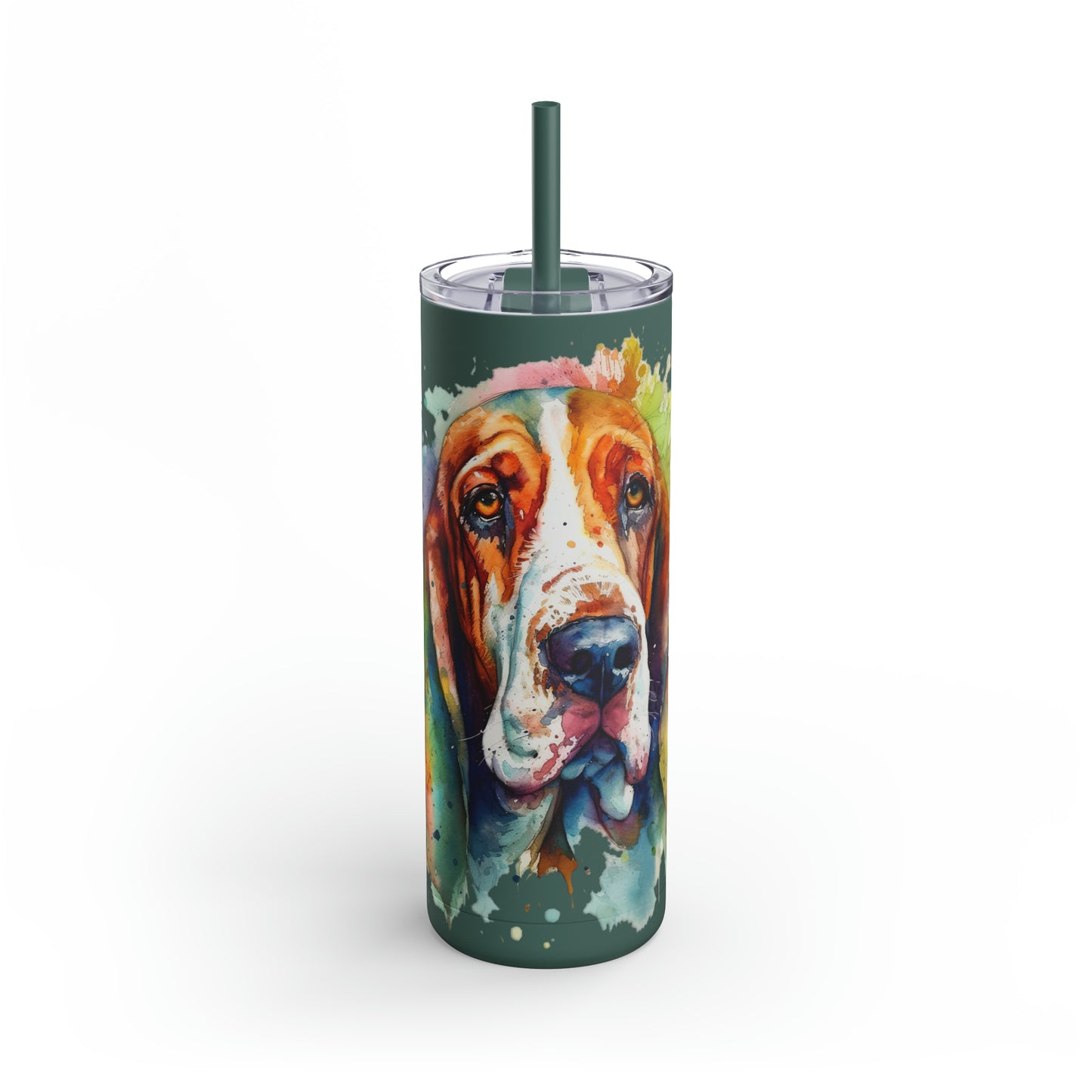 Basset Hound 1 Maars Maker Skinny Matte Tumbler, 20oz