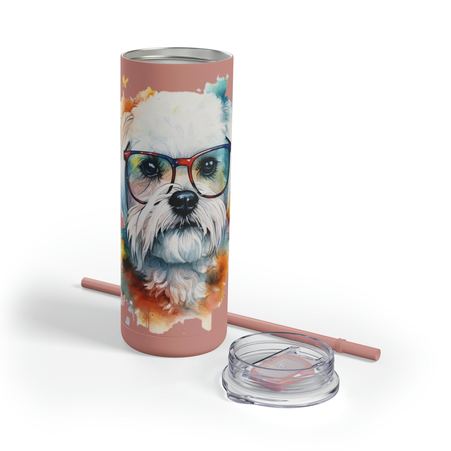 Maltese Dog 5 Maars Maker Skinny Matte Tumbler, 20oz