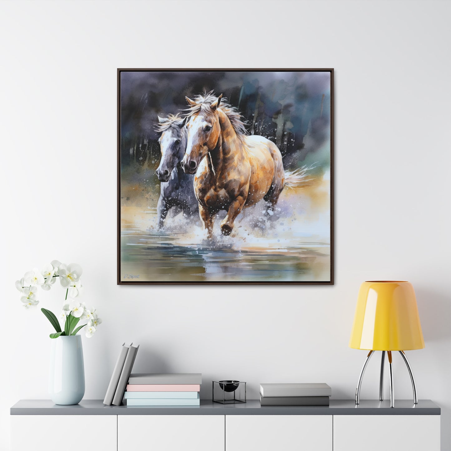 Horse Rescue 18 Gallery Canvas Wraps, Square Frame