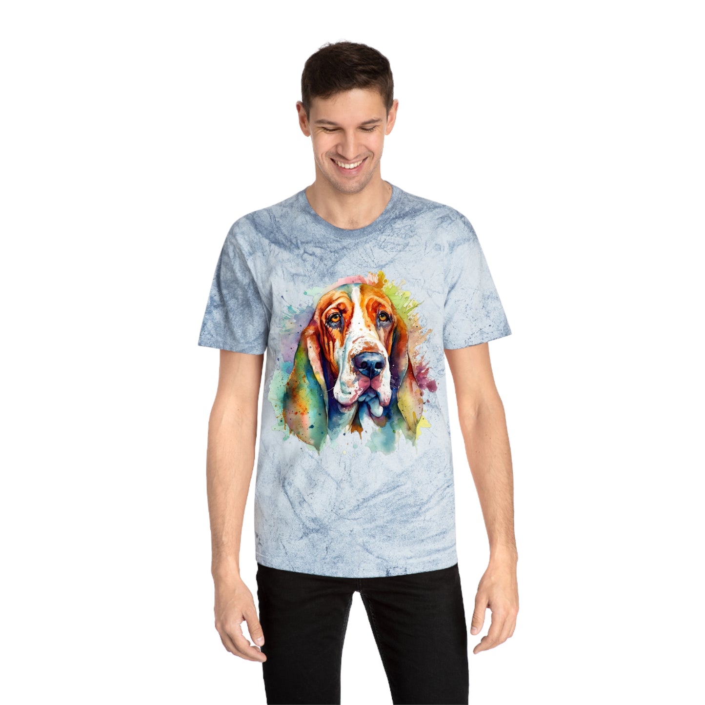 Basset Hound 1 Unisex Color Blast T-Shirt