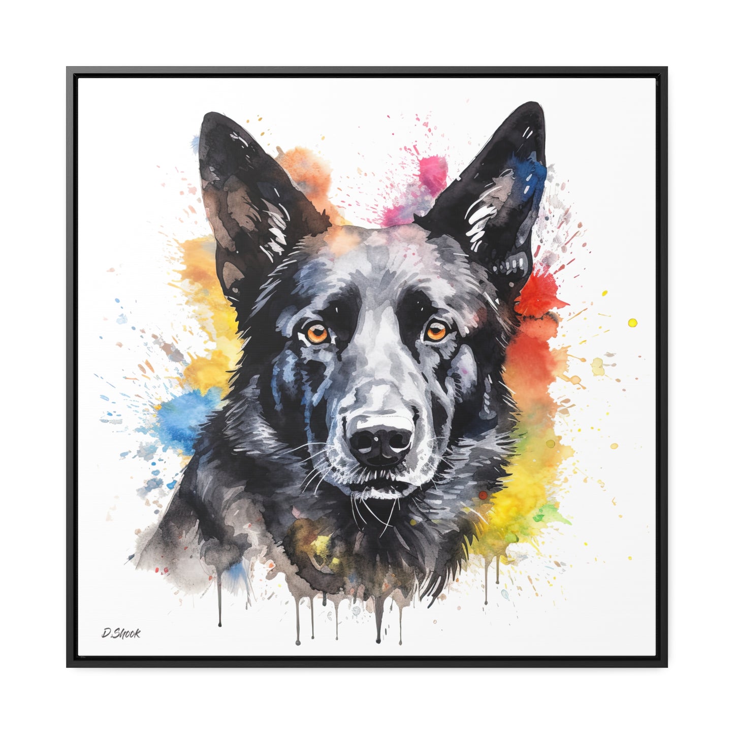 German Sheppard 21 Gallery Canvas Wraps, Square Frame