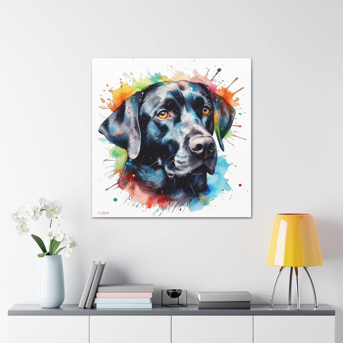 Black Lab 5 Canvas Gallery Wraps