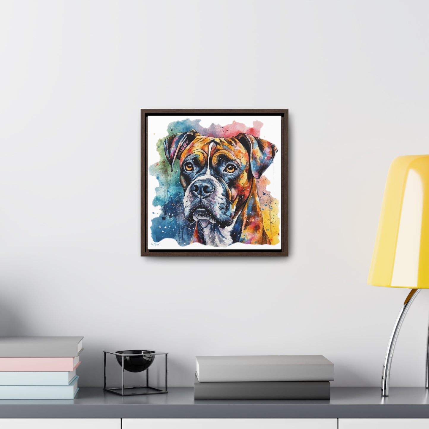 Boxer 3 Gallery Canvas Wraps, Square Frame