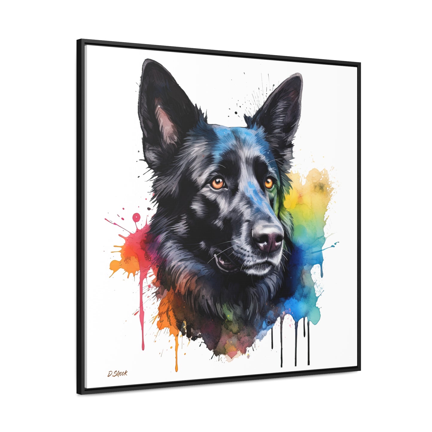 German Sheppard 22 Gallery Canvas Wraps, Square Frame