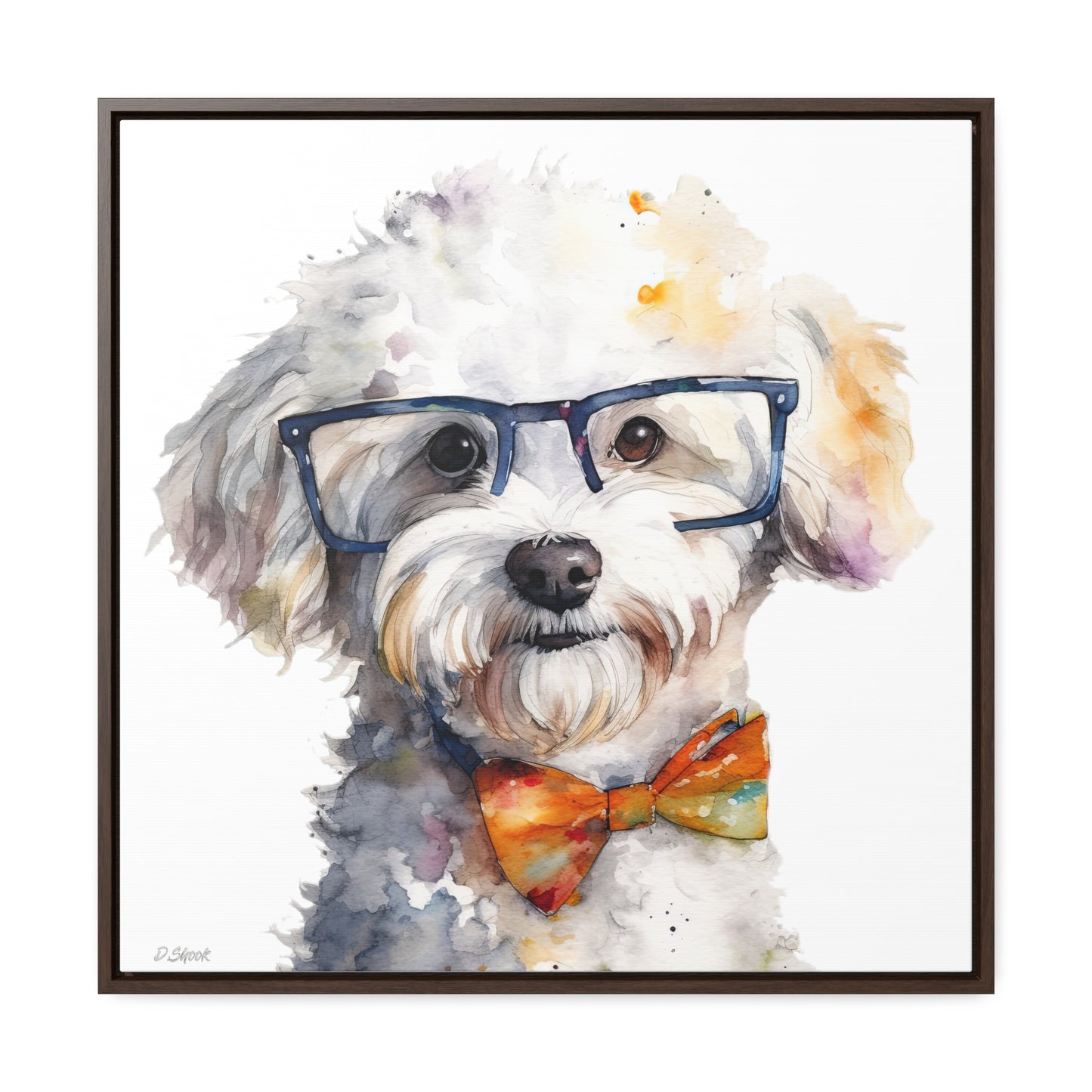 Bichon Frise 4 Gallery Canvas Wraps, Square Frame