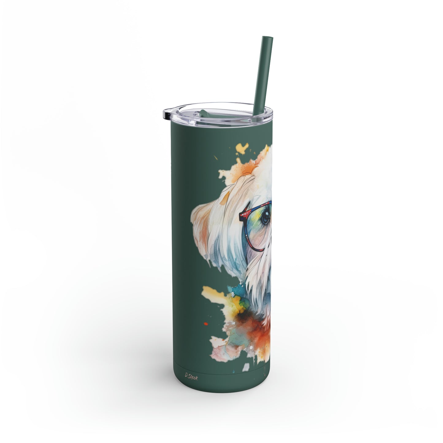 Maltese Dog 5 Maars Maker Skinny Matte Tumbler, 20oz