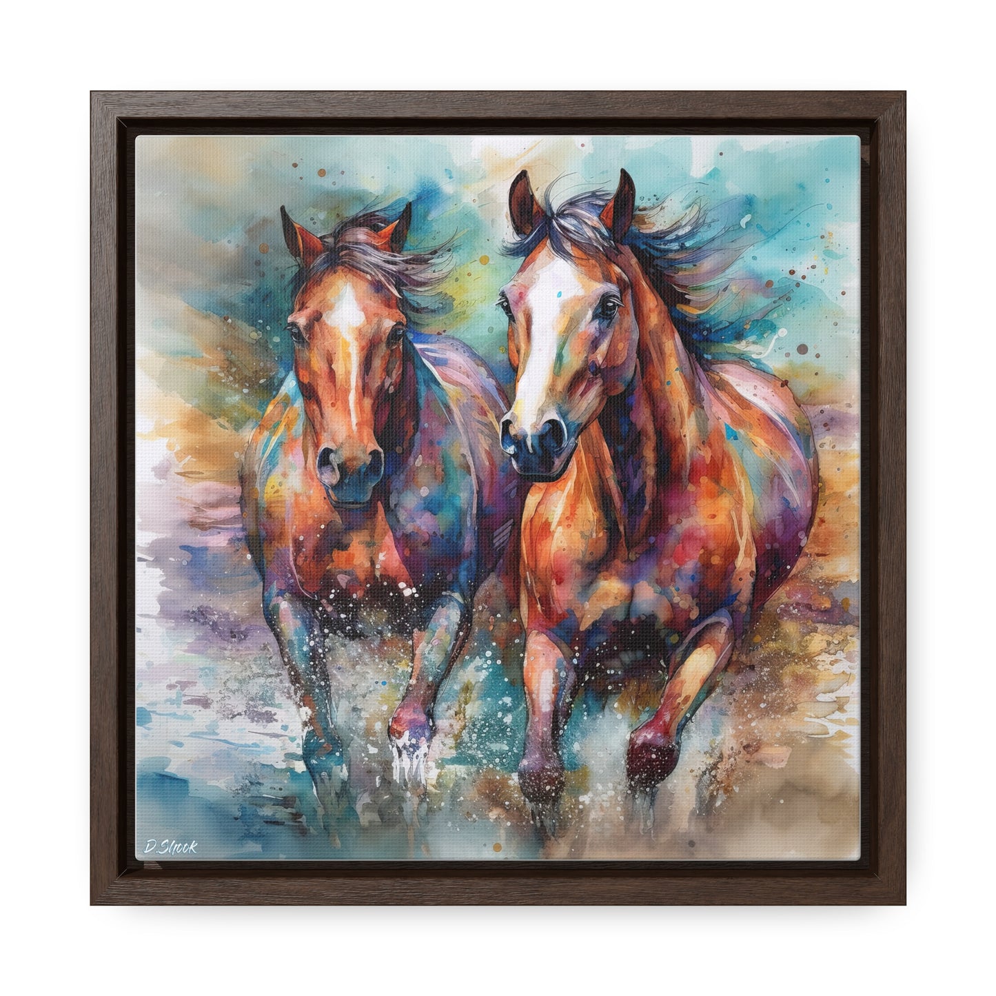 Horse Rescue 7 Gallery Canvas Wraps, Square Frame
