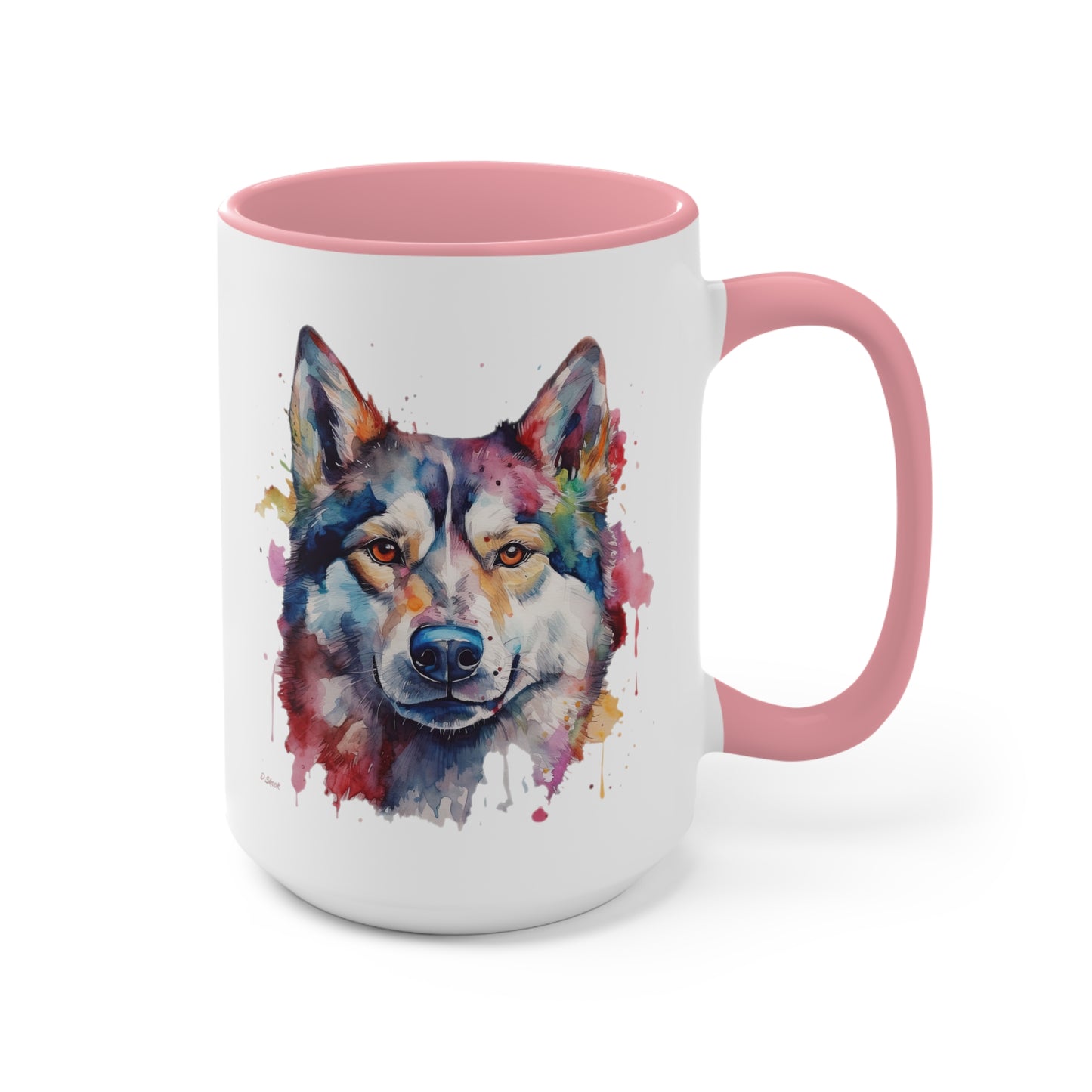 Siberian Husky 4 Accent Mugs