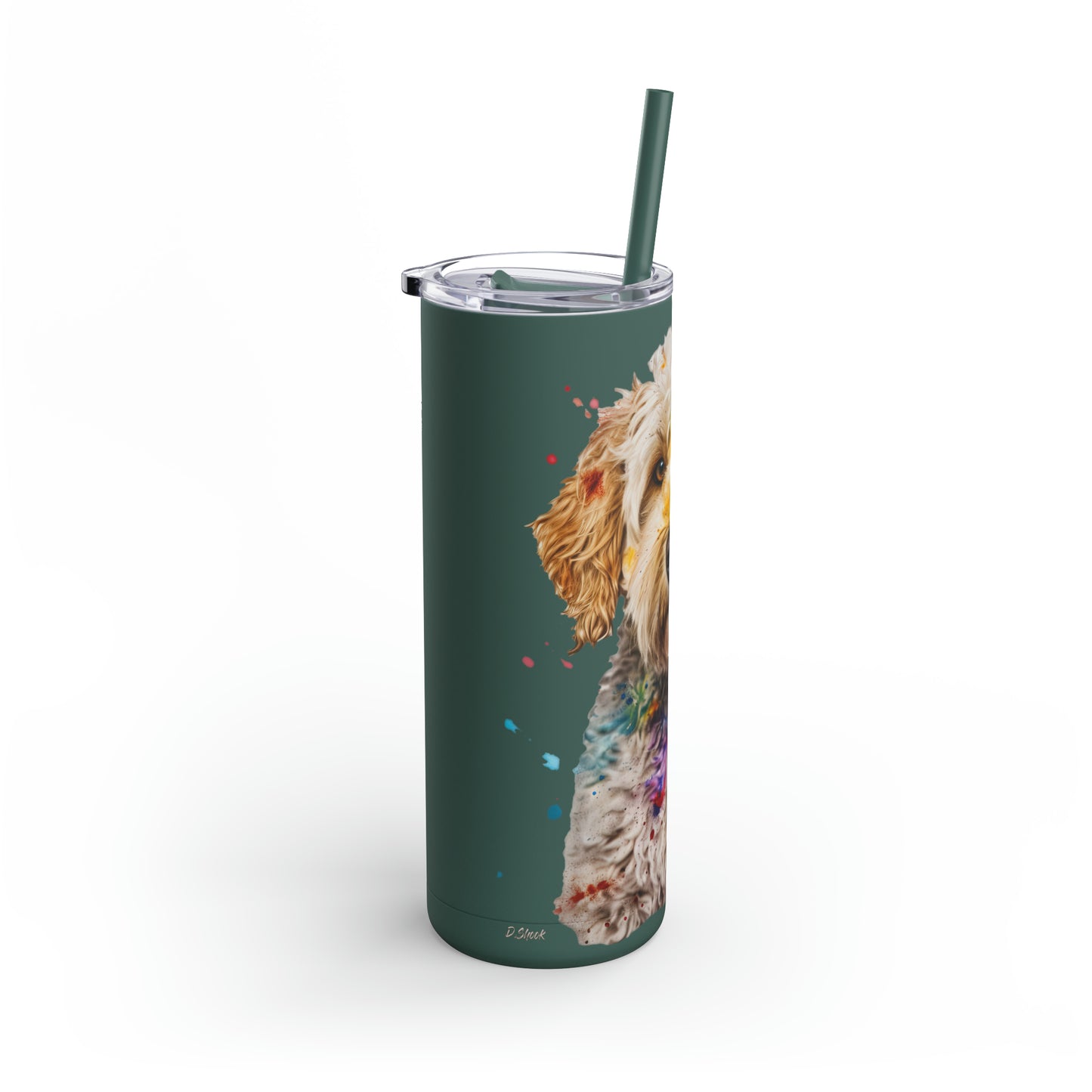 Mini Golden Doodle 2 Maars Maker Skinny Matte Tumbler, 20oz
