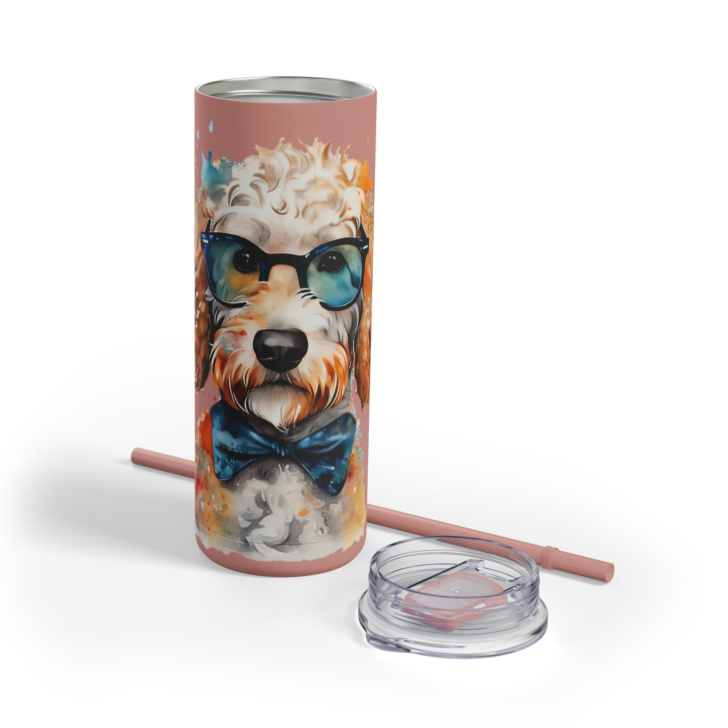 Mini Golden Doodle 9 Maars Maker Skinny Matte Tumbler, 20oz