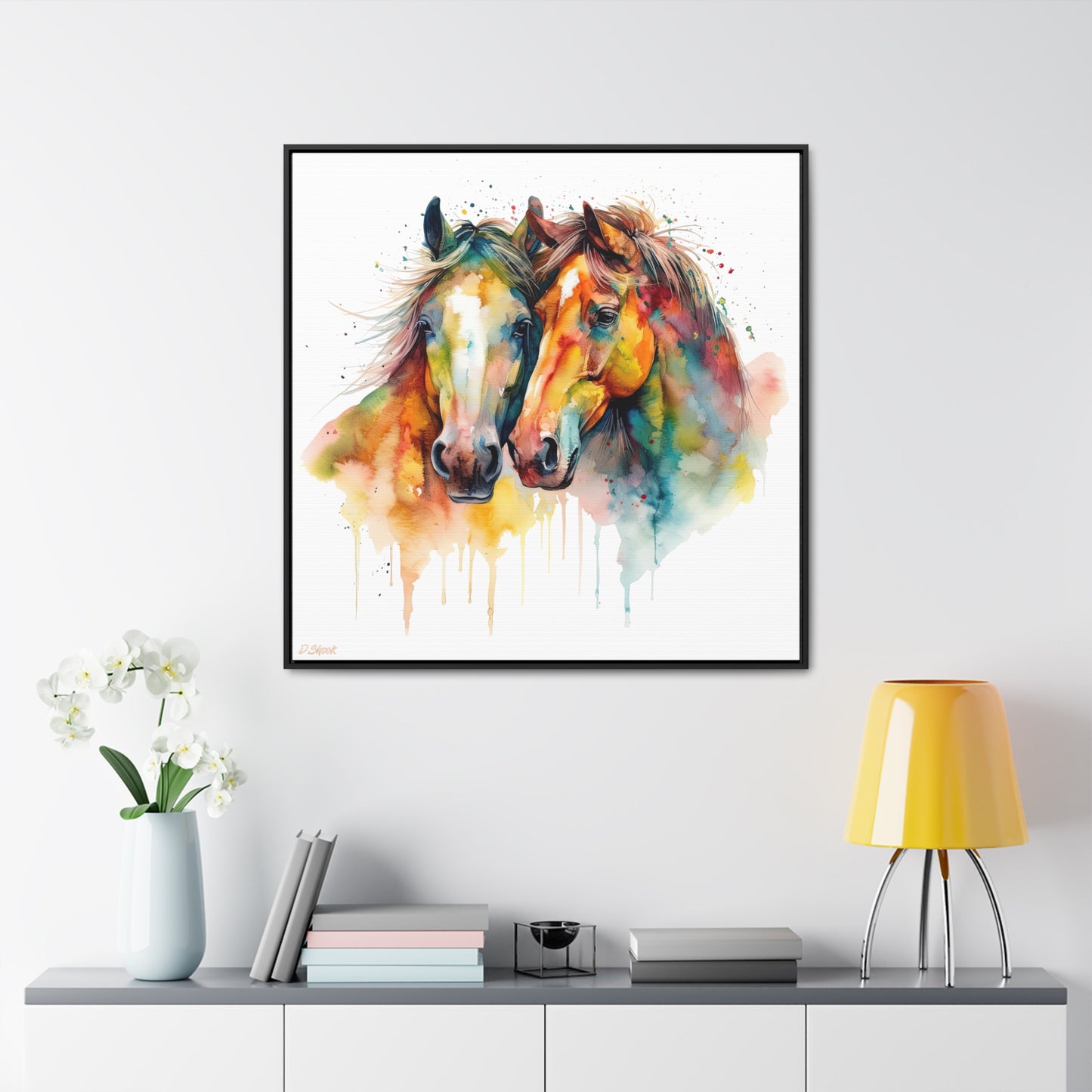 Horse Rescue 6 Gallery Canvas Wraps, Square Frame