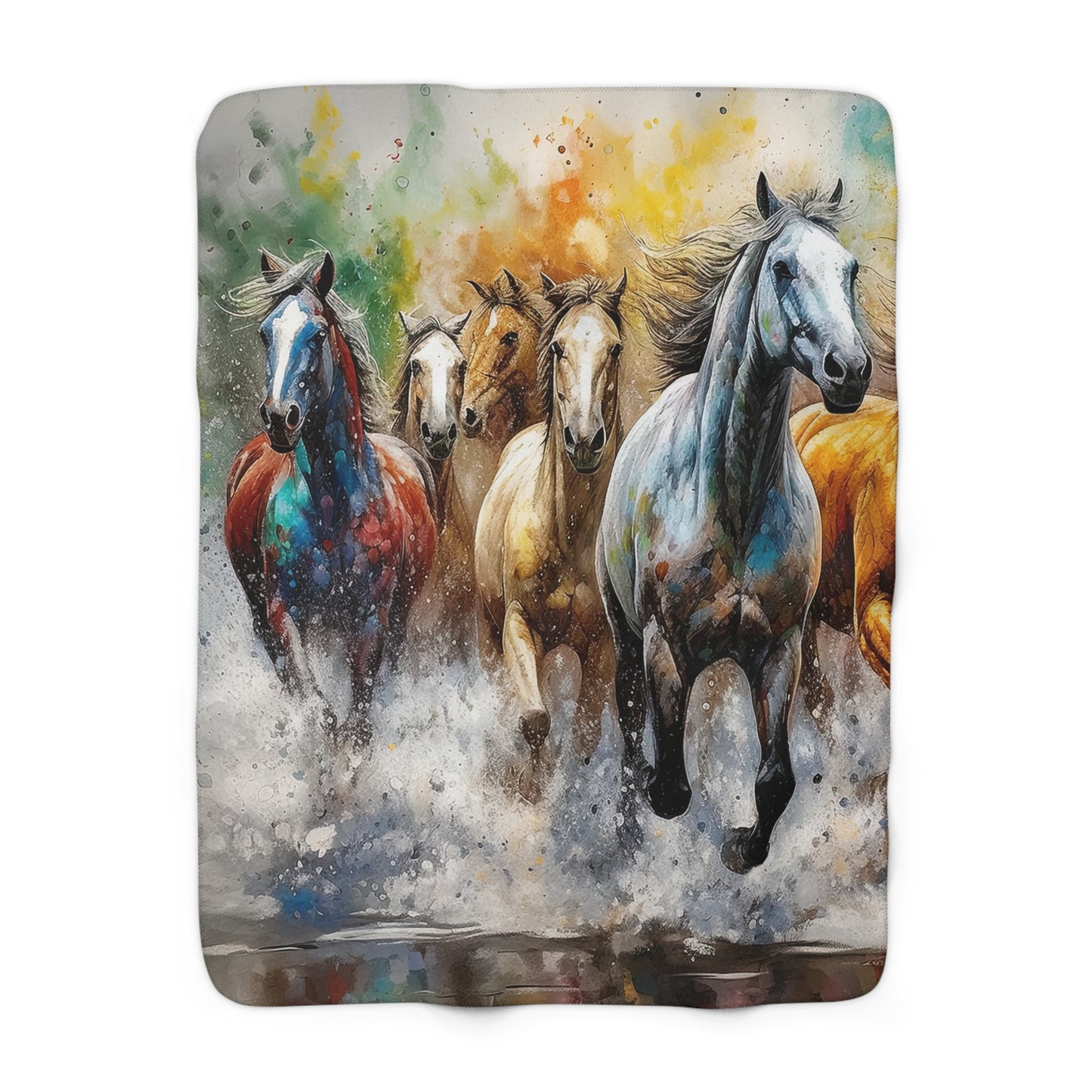 Horse Rescue 16 Sherpa Fleece Blanket