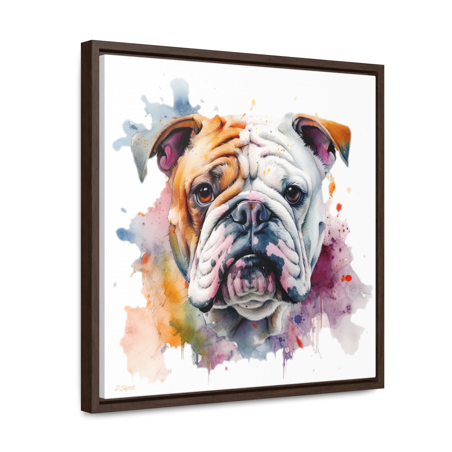 bulldog 1 Gallery Canvas Wraps, Square Frame
