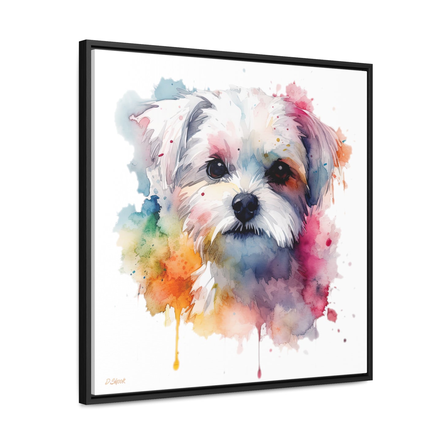 Maltese Dog 1 Gallery Canvas Wraps, Square Frame