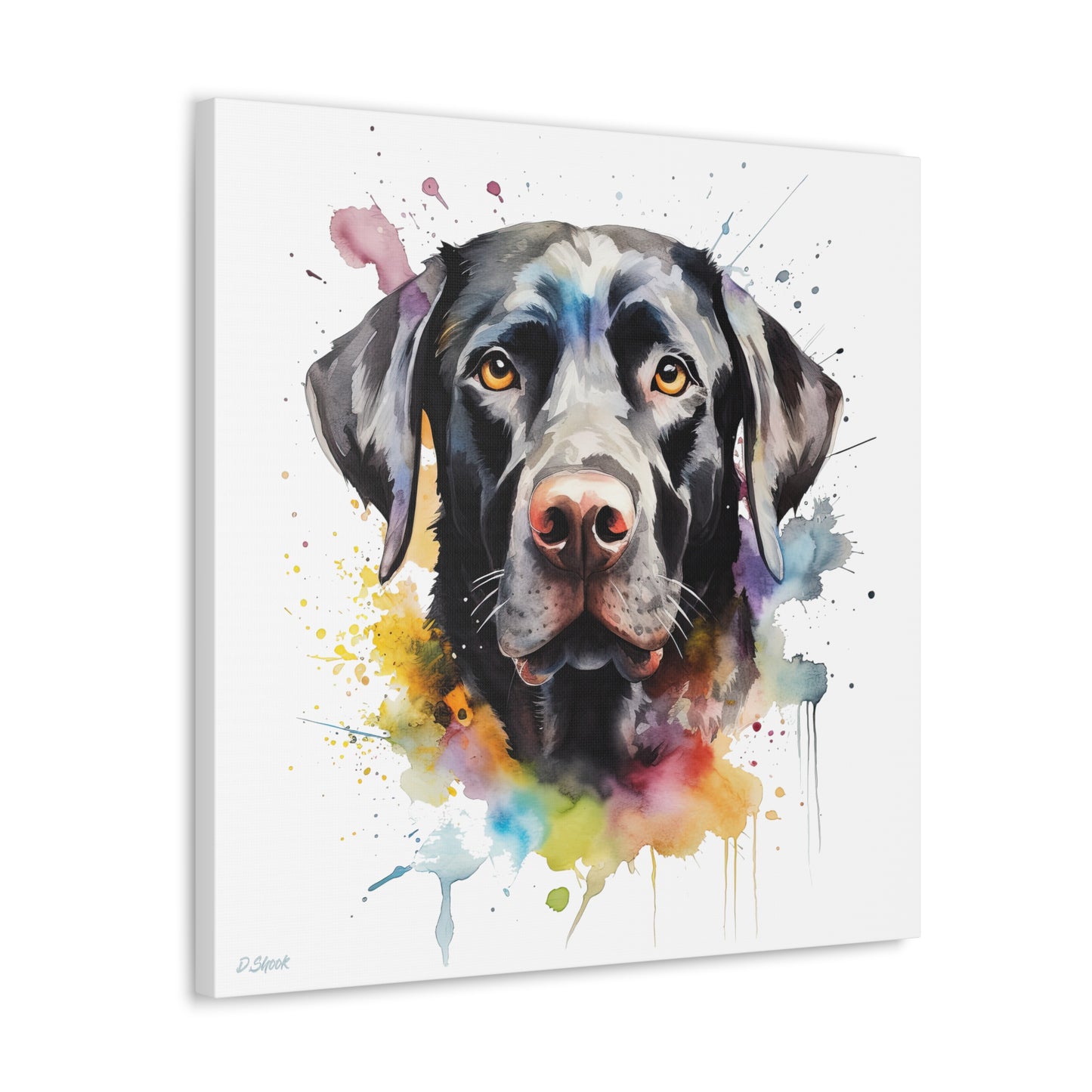 Black Lab 6 Canvas Gallery Wraps