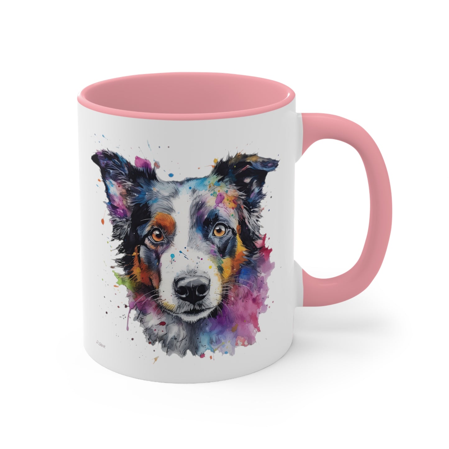 Border Collie 1 Accent Mugs