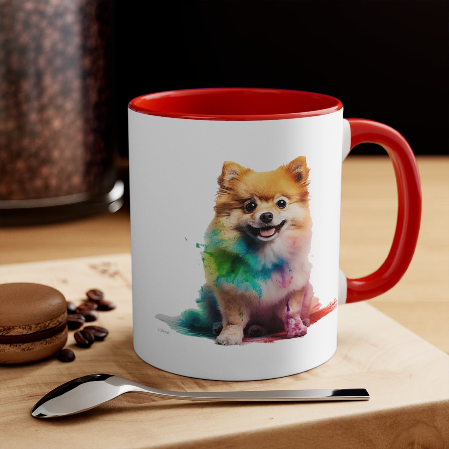 Pomeranian 1 Accent Mugs
