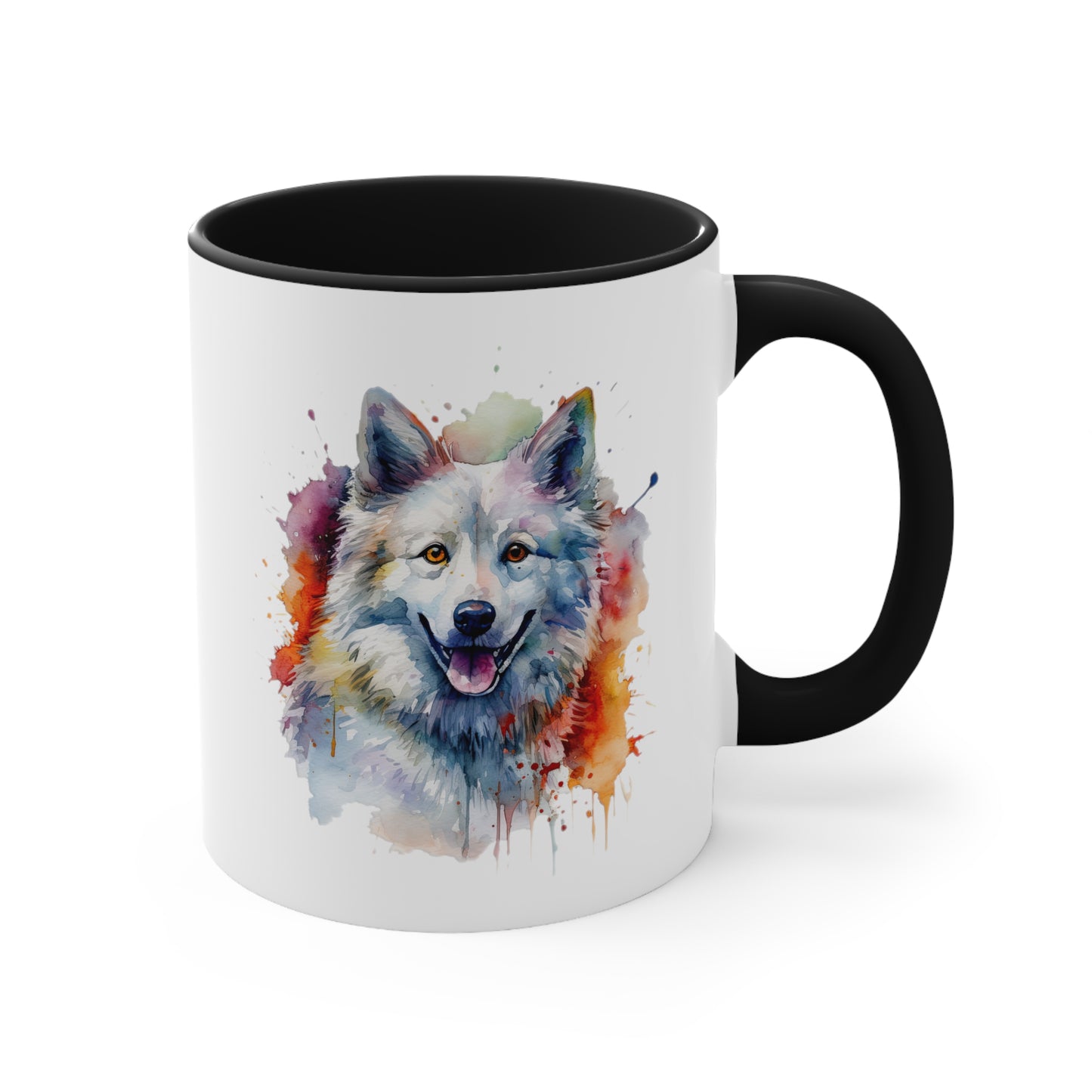 American Eskimo Dog 3 Accent Mugs