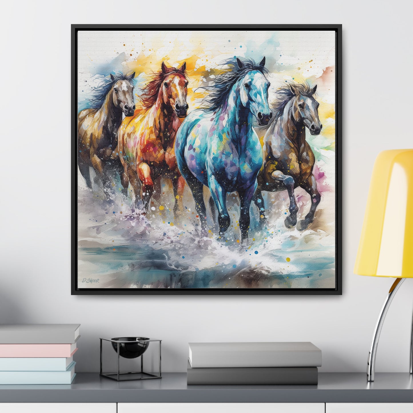Horse Rescue 15 Gallery Canvas Wraps, Square Frame