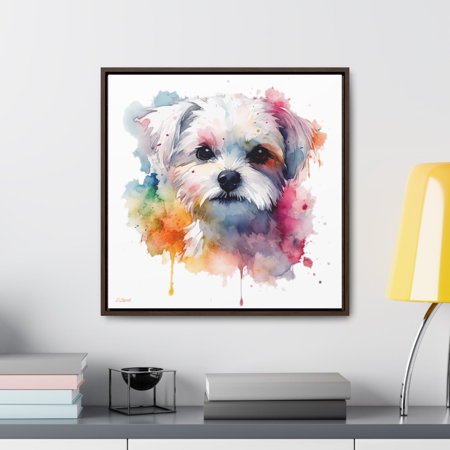 Maltese Dog 1 Gallery Canvas Wraps, Square Frame