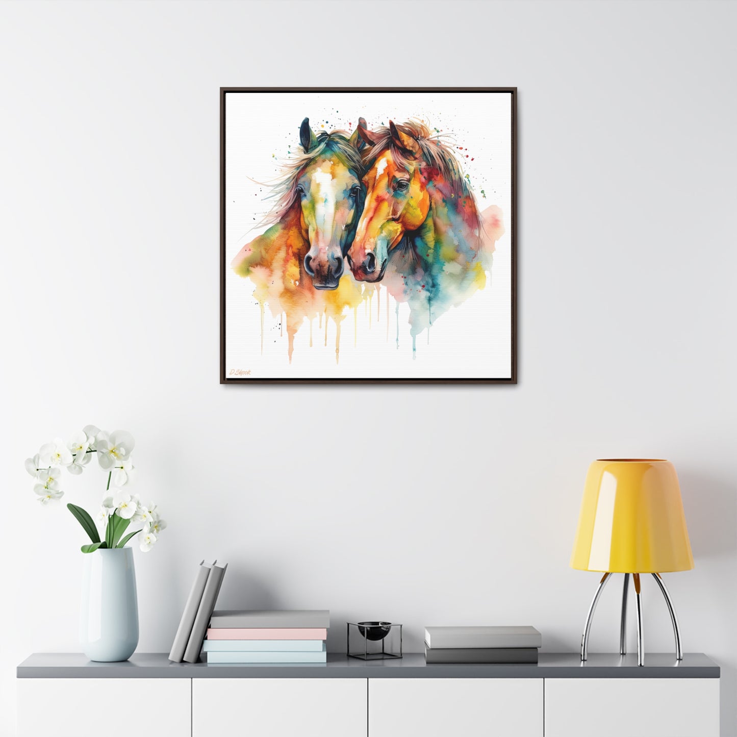 Horse Rescue 6 Gallery Canvas Wraps, Square Frame