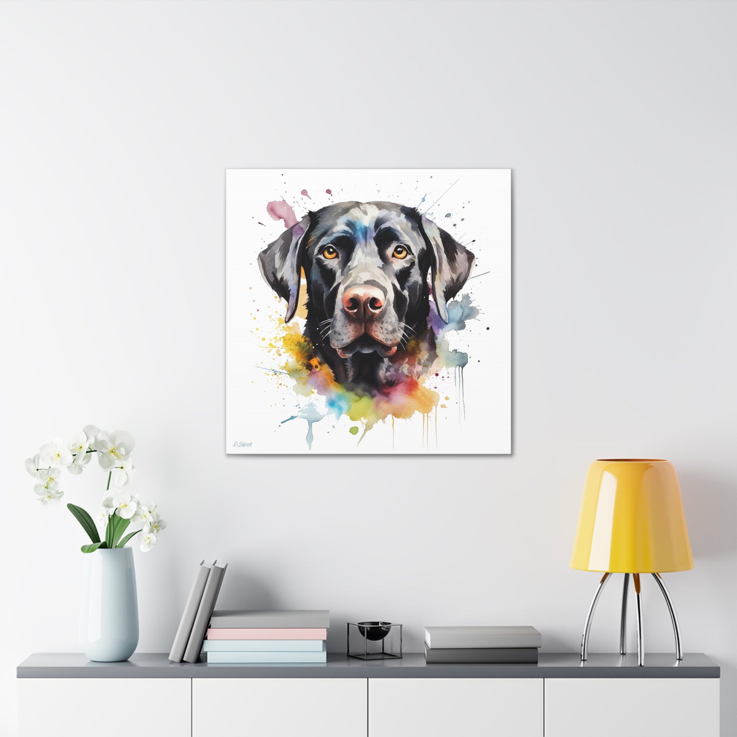 Black Lab 6 Canvas Gallery Wraps