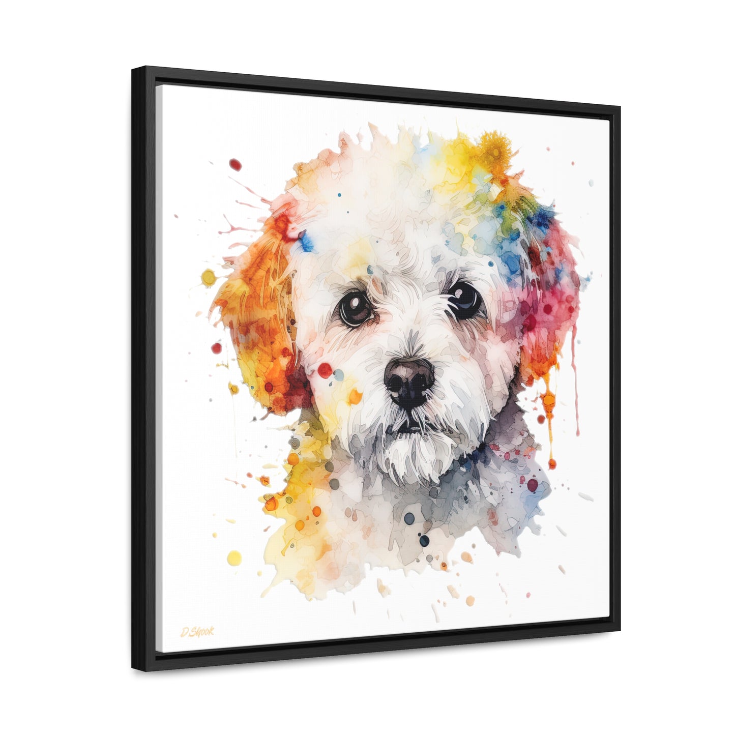 Bichon Frise 2 Gallery Canvas Wraps, Square Frame