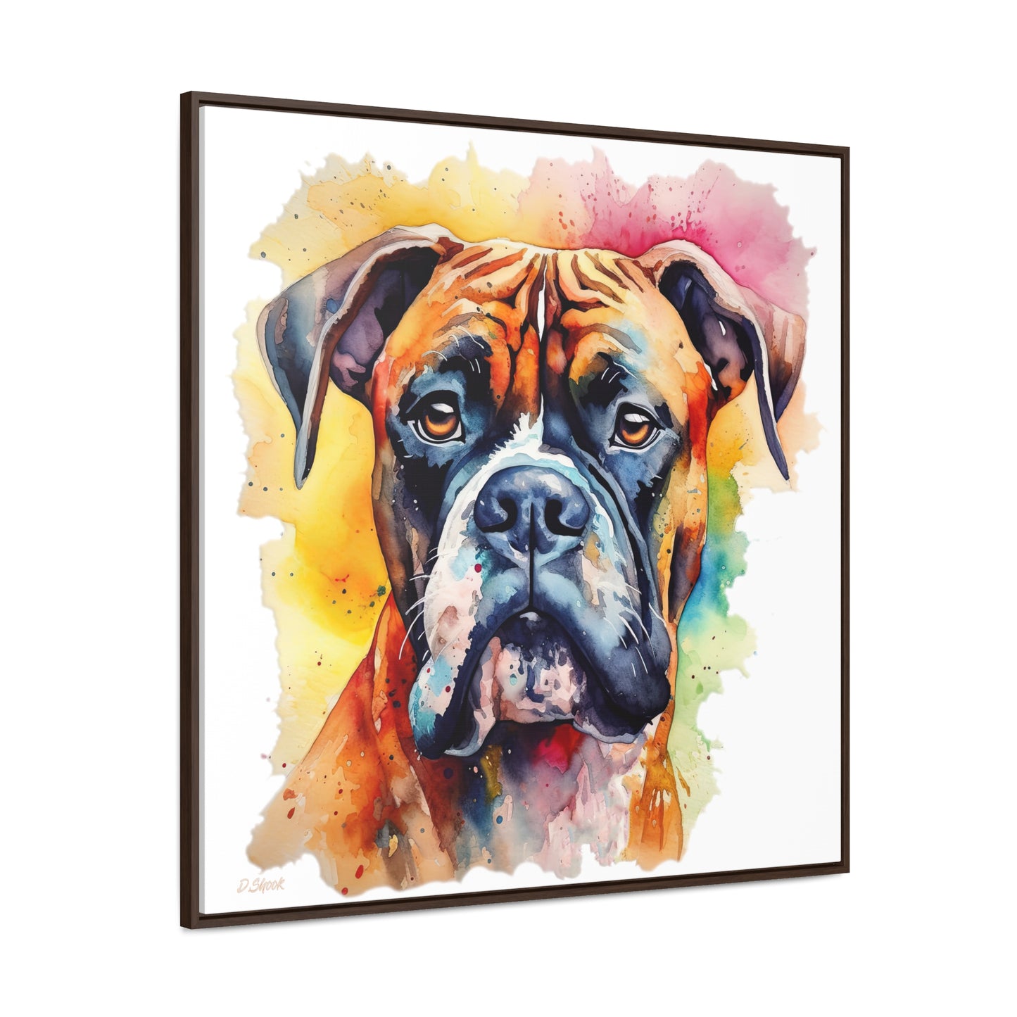 Boxer 1 Gallery Canvas Wraps, Square Frame