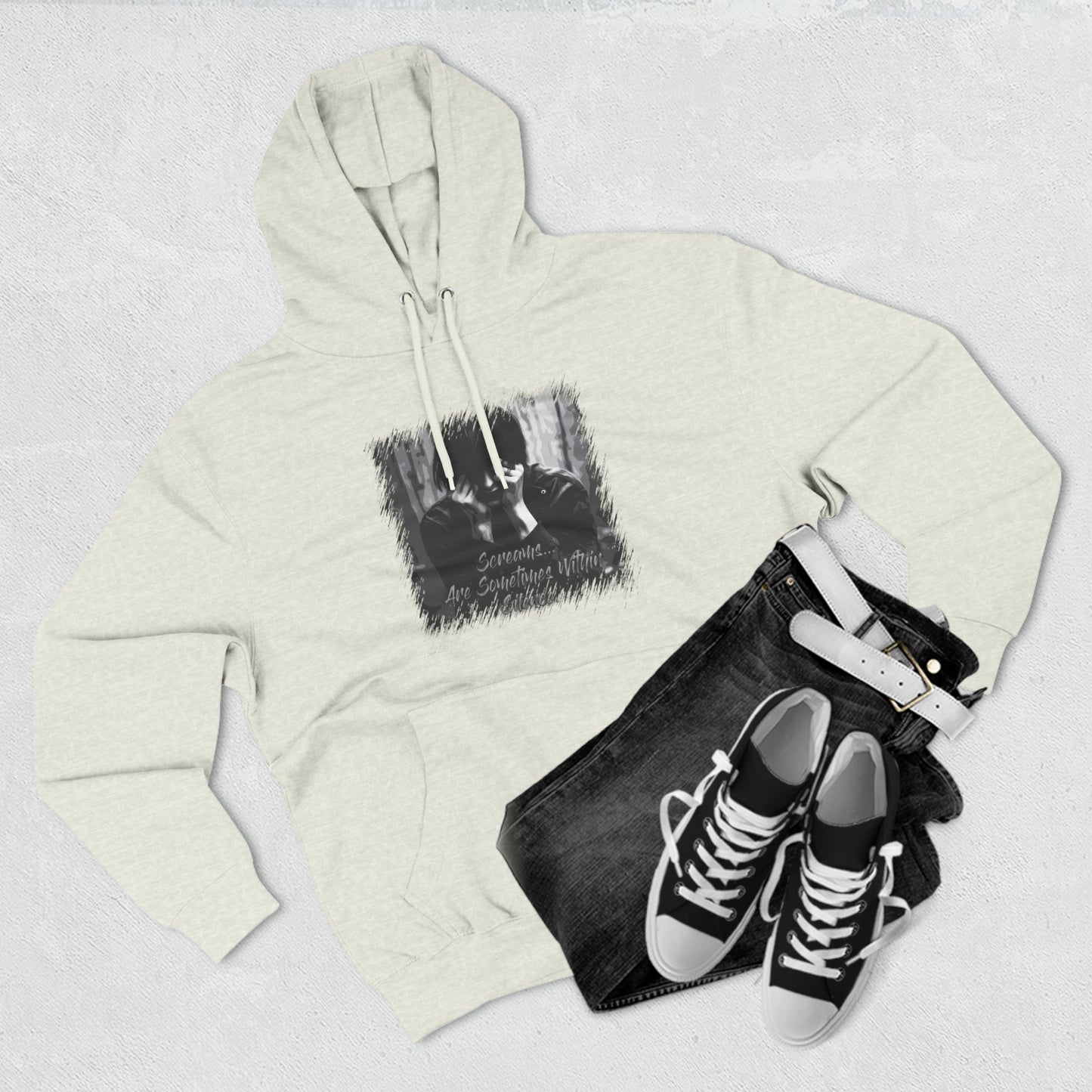 Three-Panel Fleece Hoodie