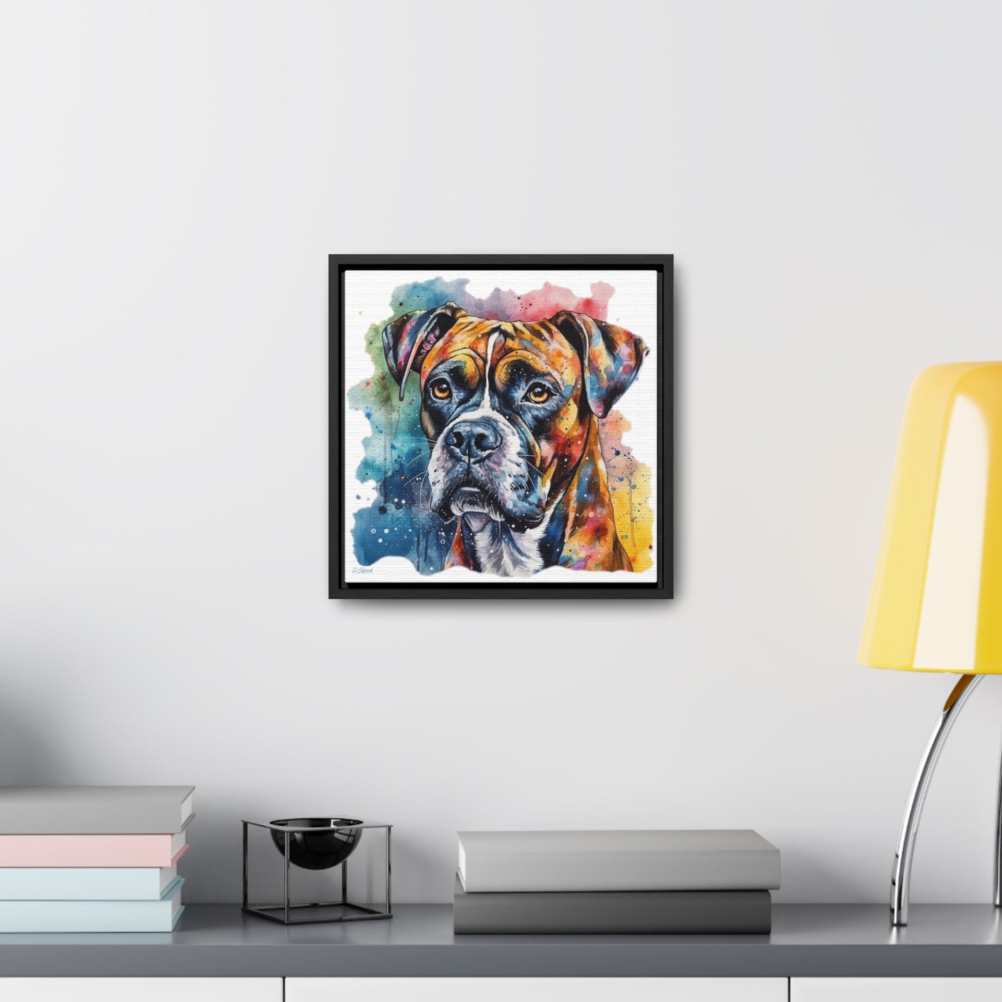Boxer 3 Gallery Canvas Wraps, Square Frame
