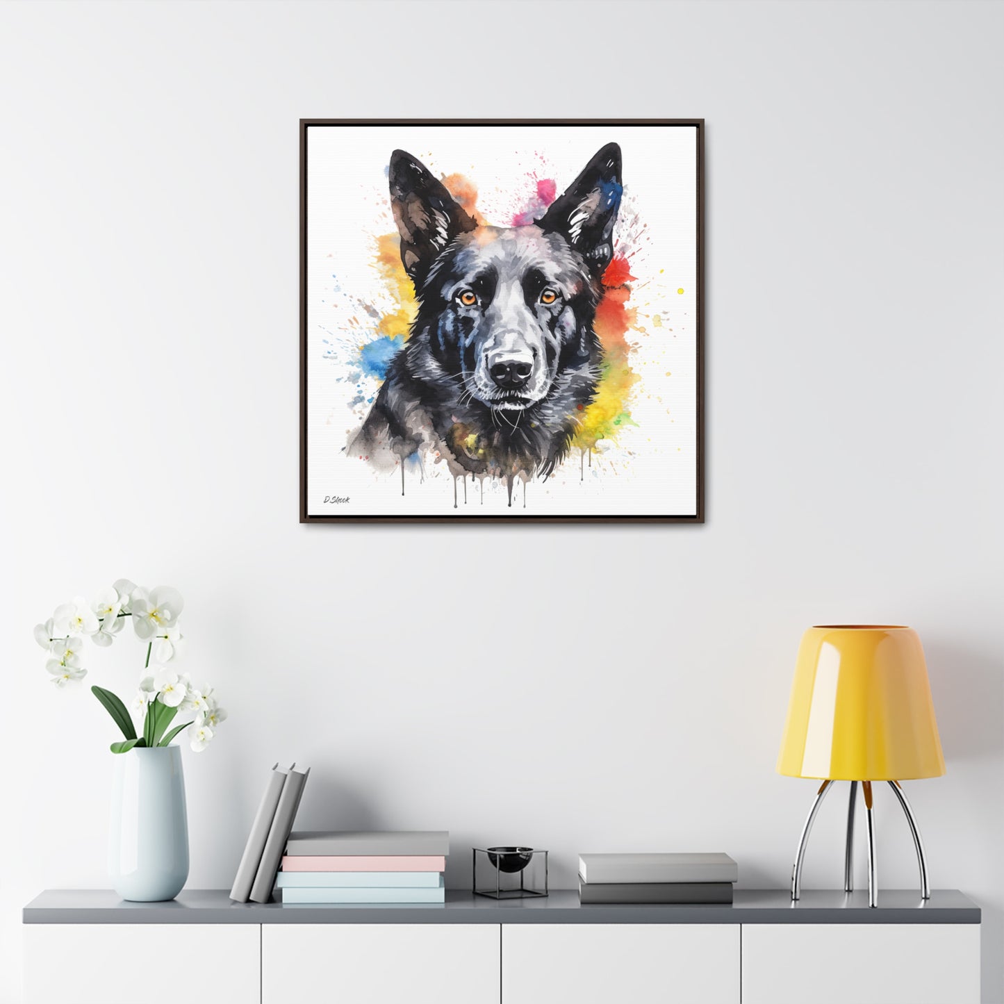 German Sheppard 21 Gallery Canvas Wraps, Square Frame