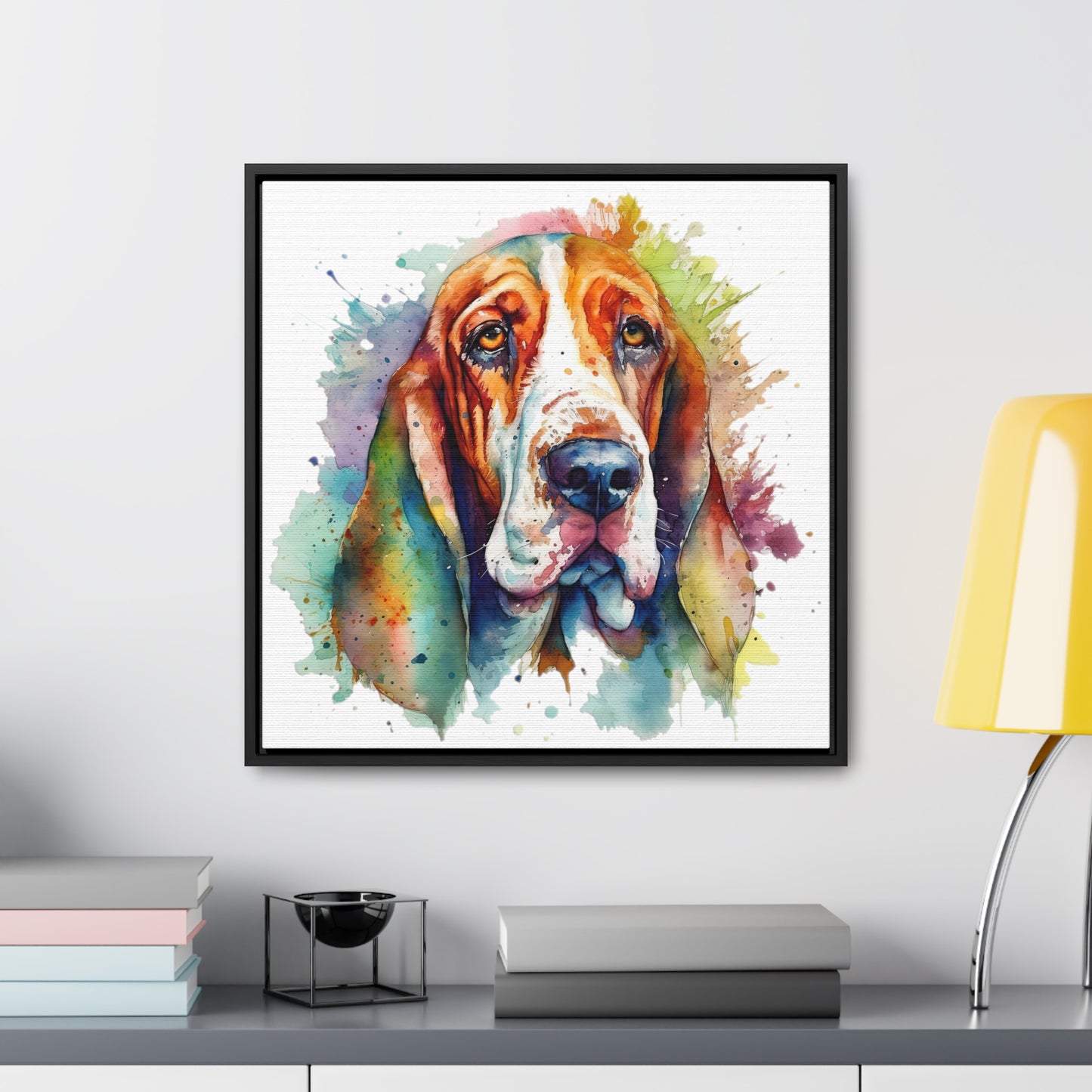 Basset Hound 1 Gallery Canvas Wraps, Square Frame