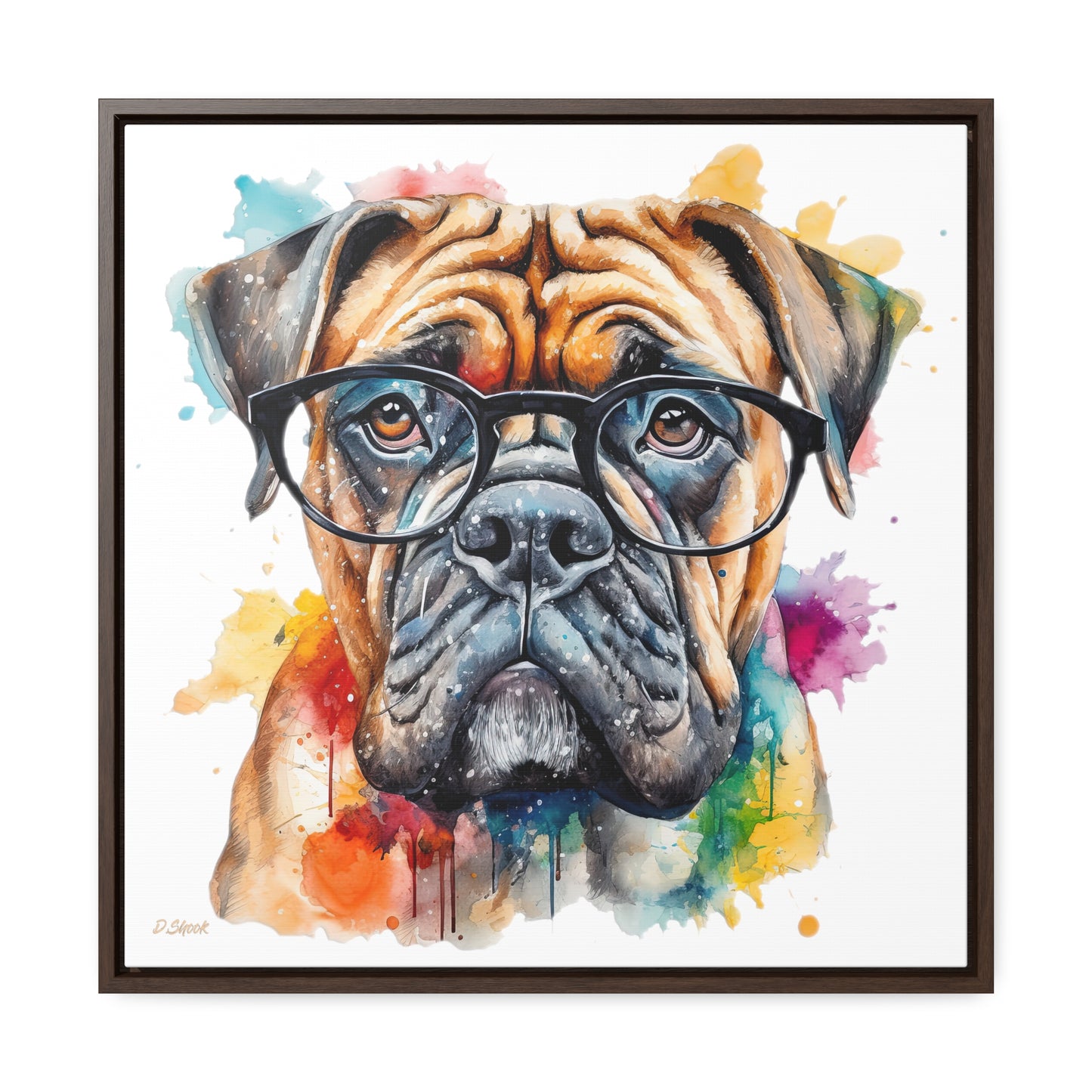 Bullmastiff 6 Gallery Canvas Wraps, Square Frame