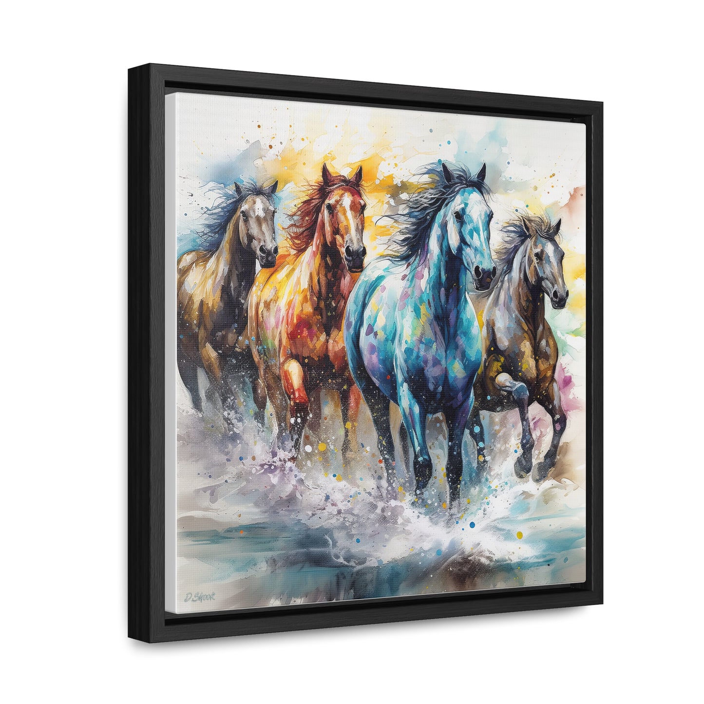 Horse Rescue 15 Gallery Canvas Wraps, Square Frame