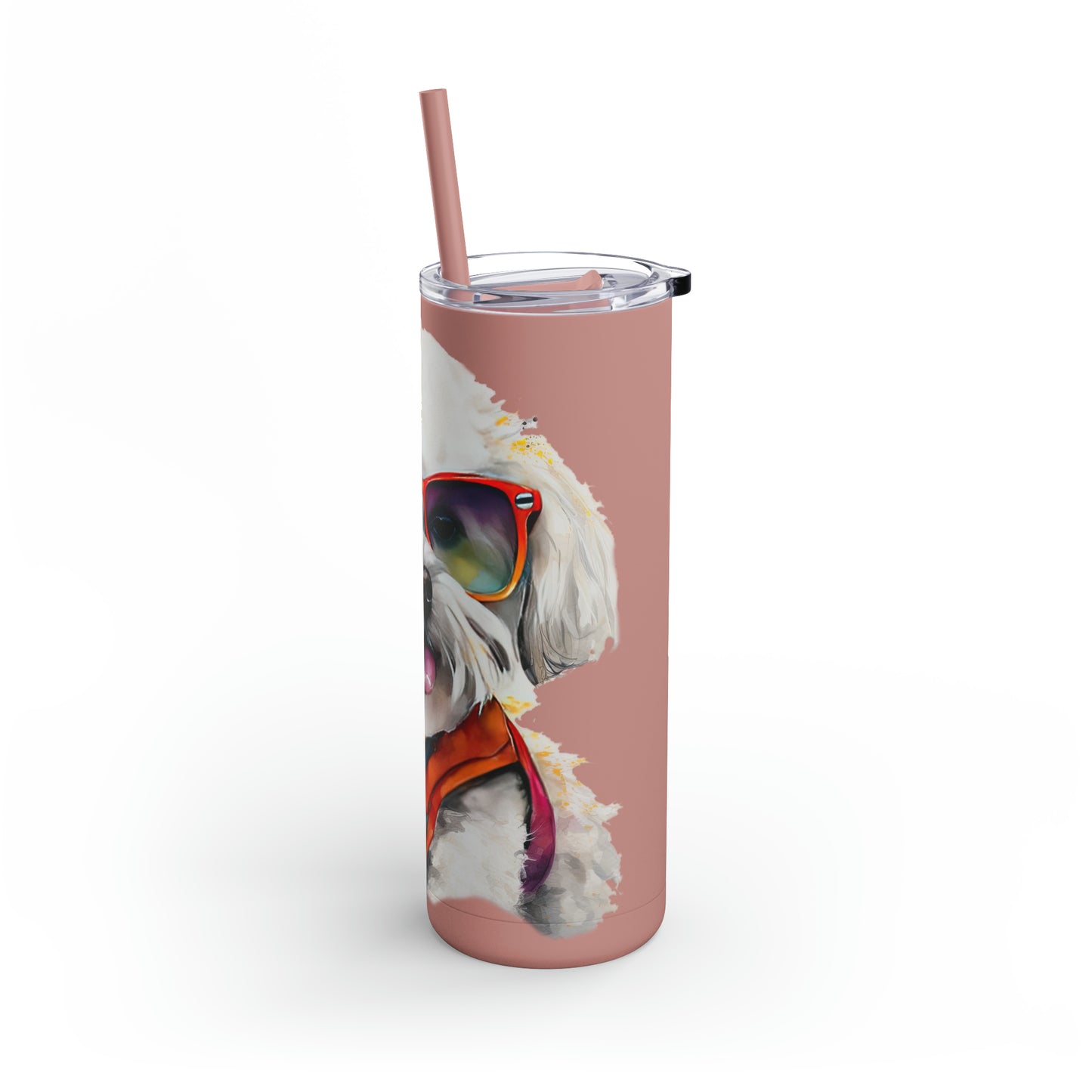 Bichon Frise 5 Maars Maker Skinny Matte Tumbler, 20oz