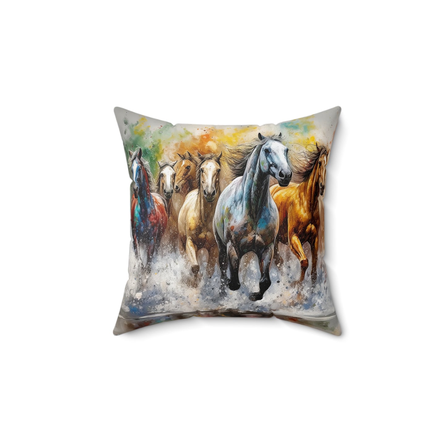 Horse Rescue 16 Spun Polyester Square Pillow