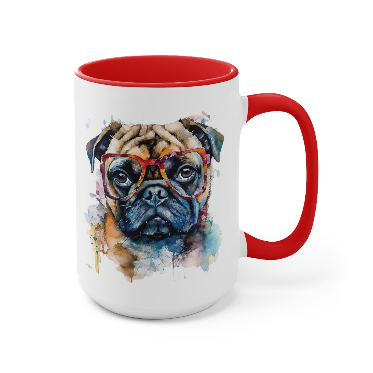 Pug 6 Accent Mugs