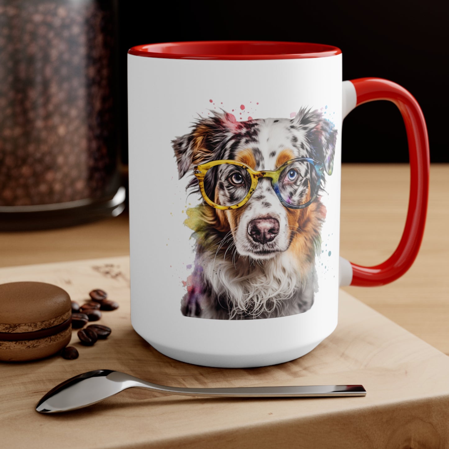 Australian Shepherd 4 Accent Mugs