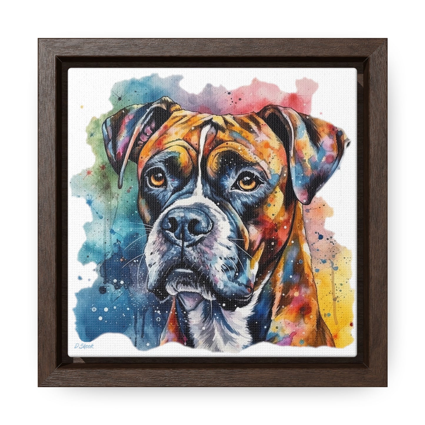 Boxer 3 Gallery Canvas Wraps, Square Frame