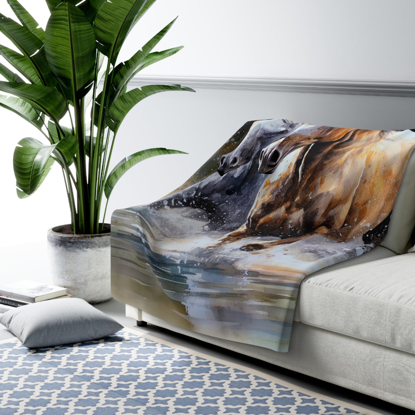 Horse Rescue 18 Sherpa Fleece Blanket