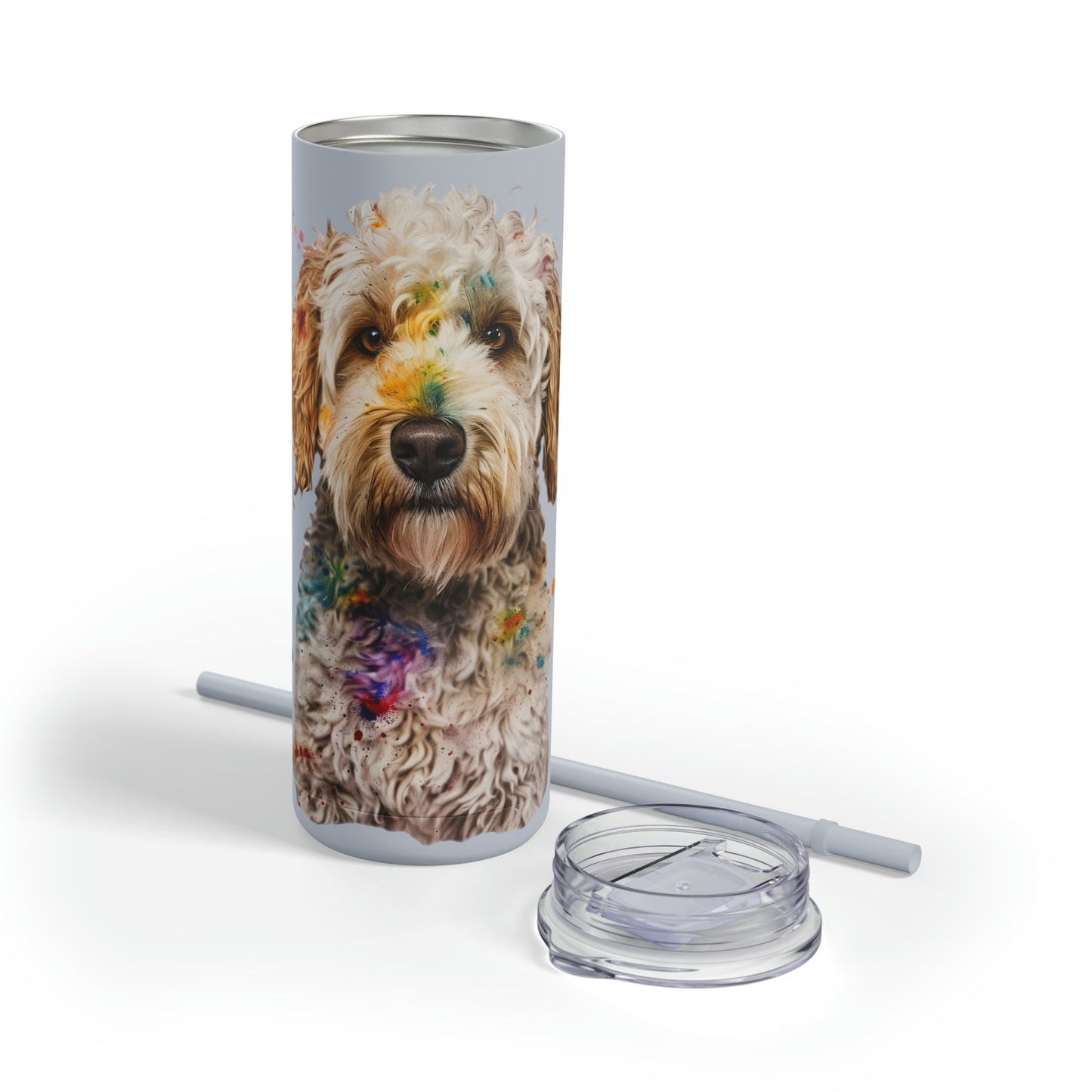 Mini Golden Doodle 2 Maars Maker Skinny Matte Tumbler, 20oz