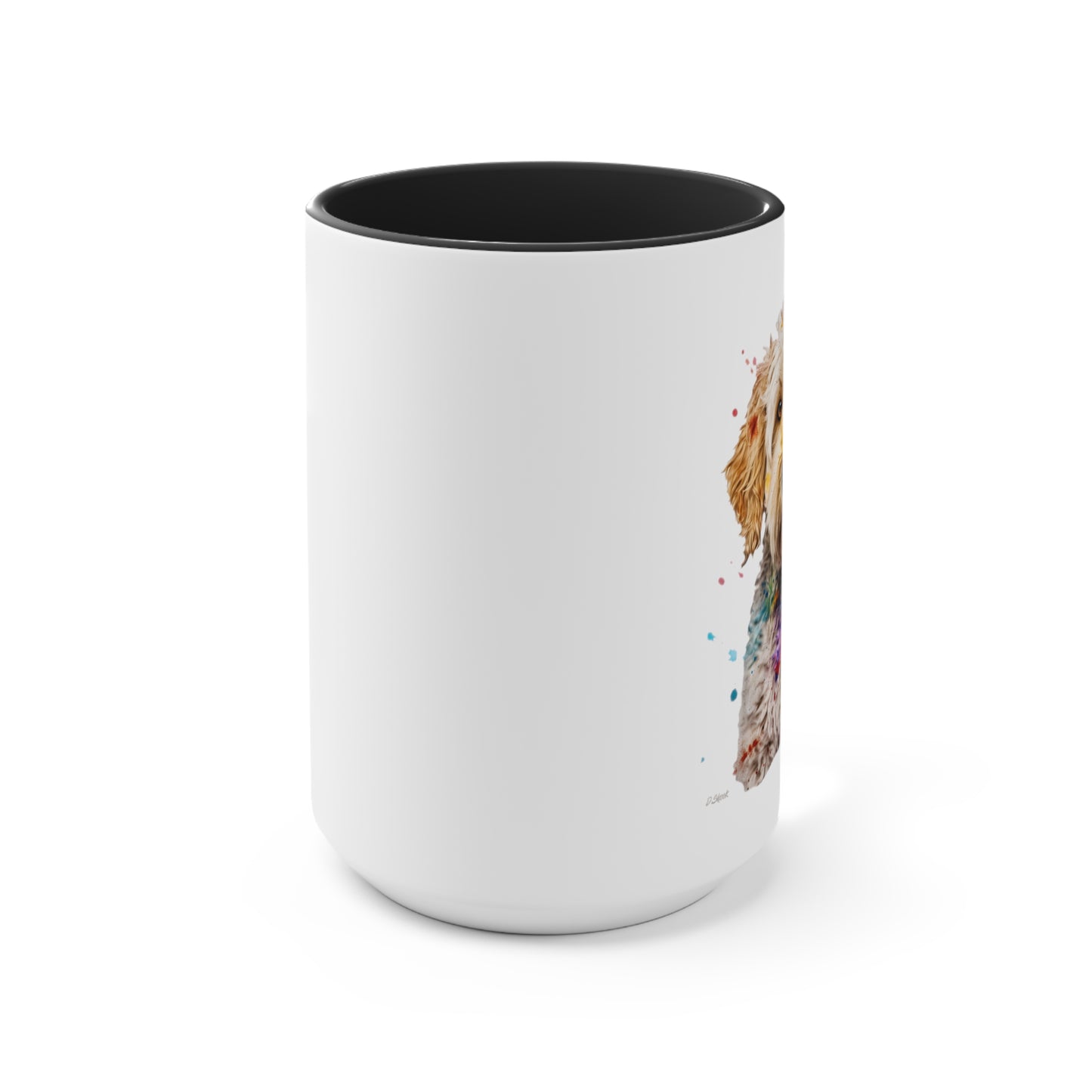 Mini Golden Doodle 2 Accent Mugs