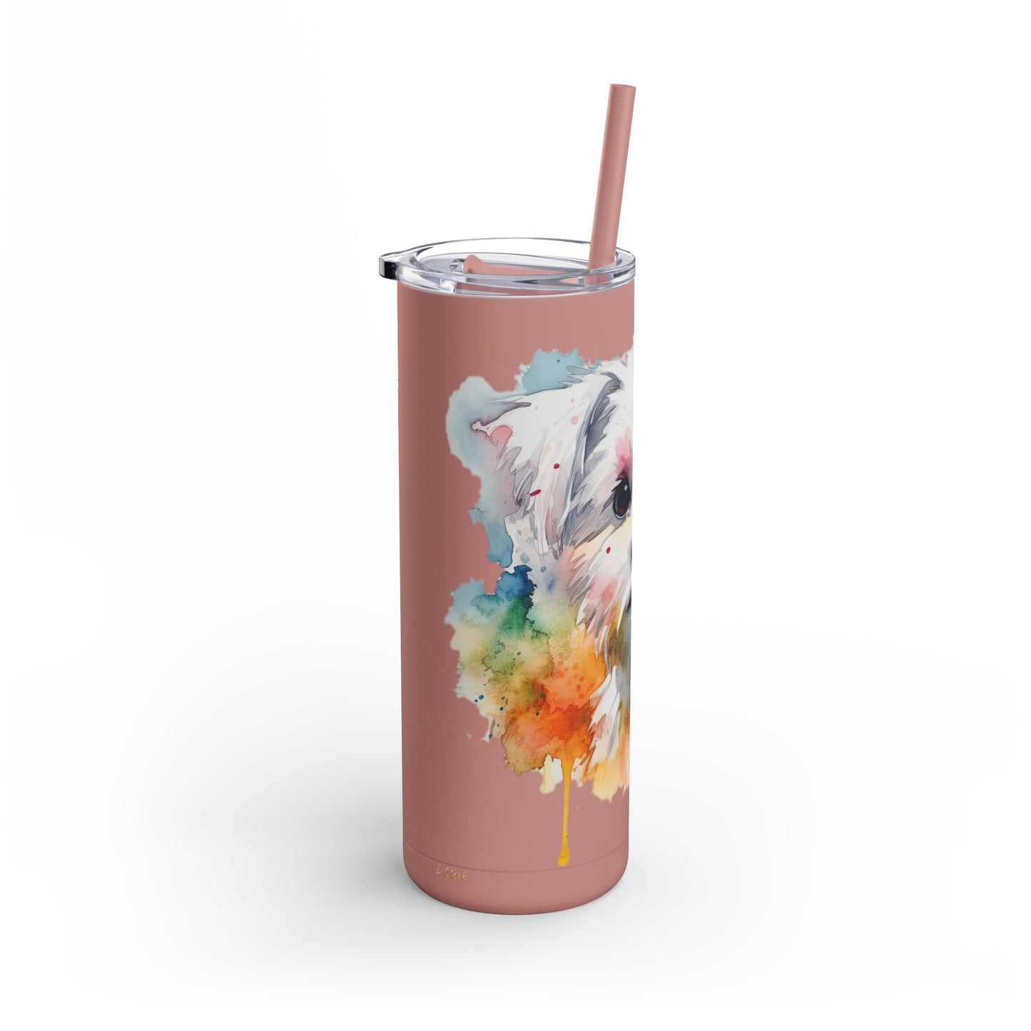 Maltese Dog 1 Maars Maker Skinny Matte Tumbler, 20oz