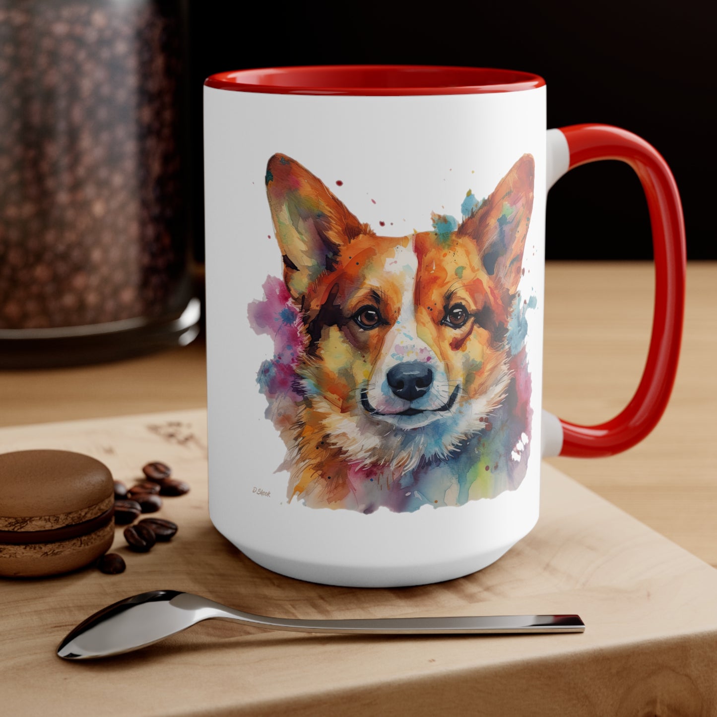 Pembroke Welsh Corgi 2 Accent Mugs