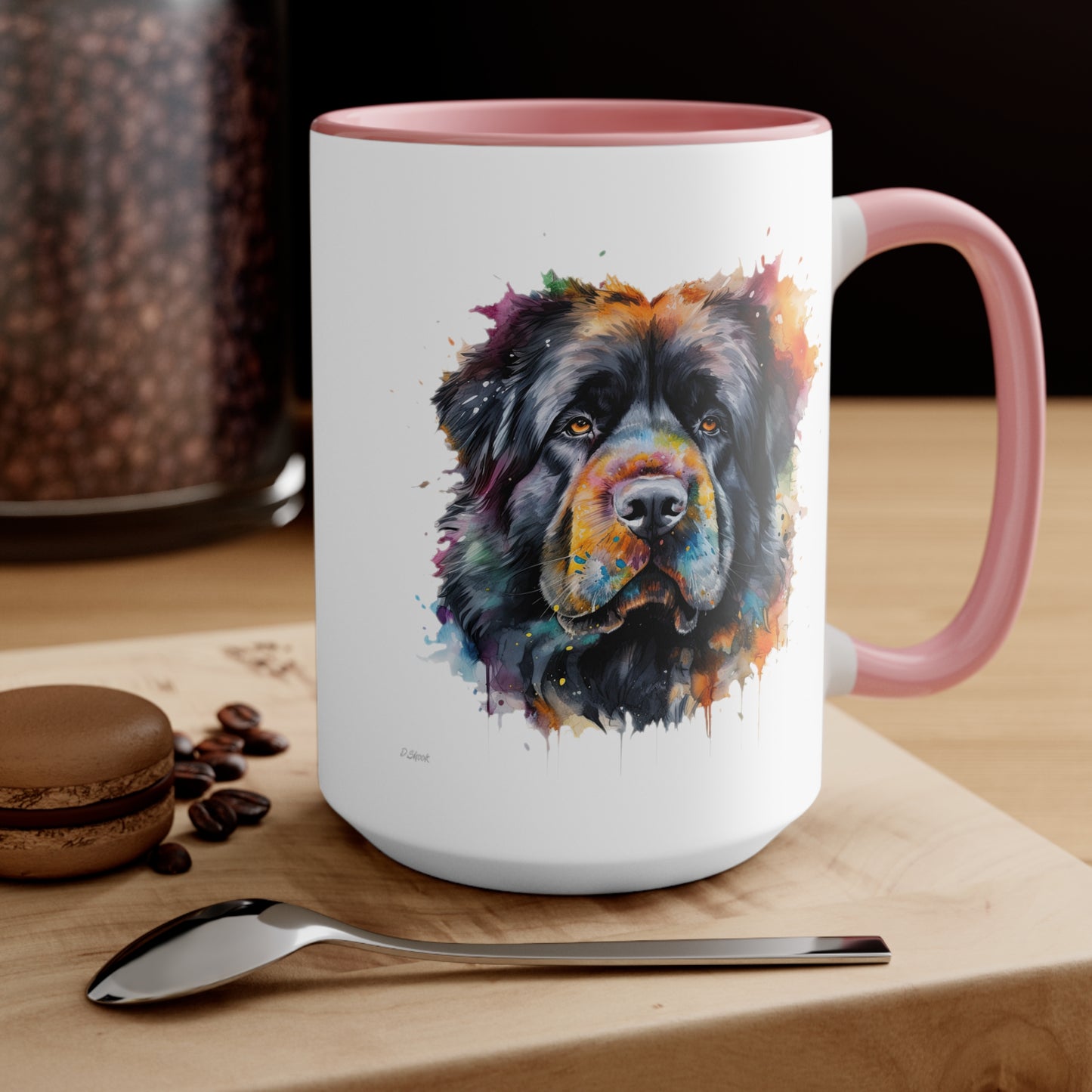Newfoundland Dog 2 Accent Mugs