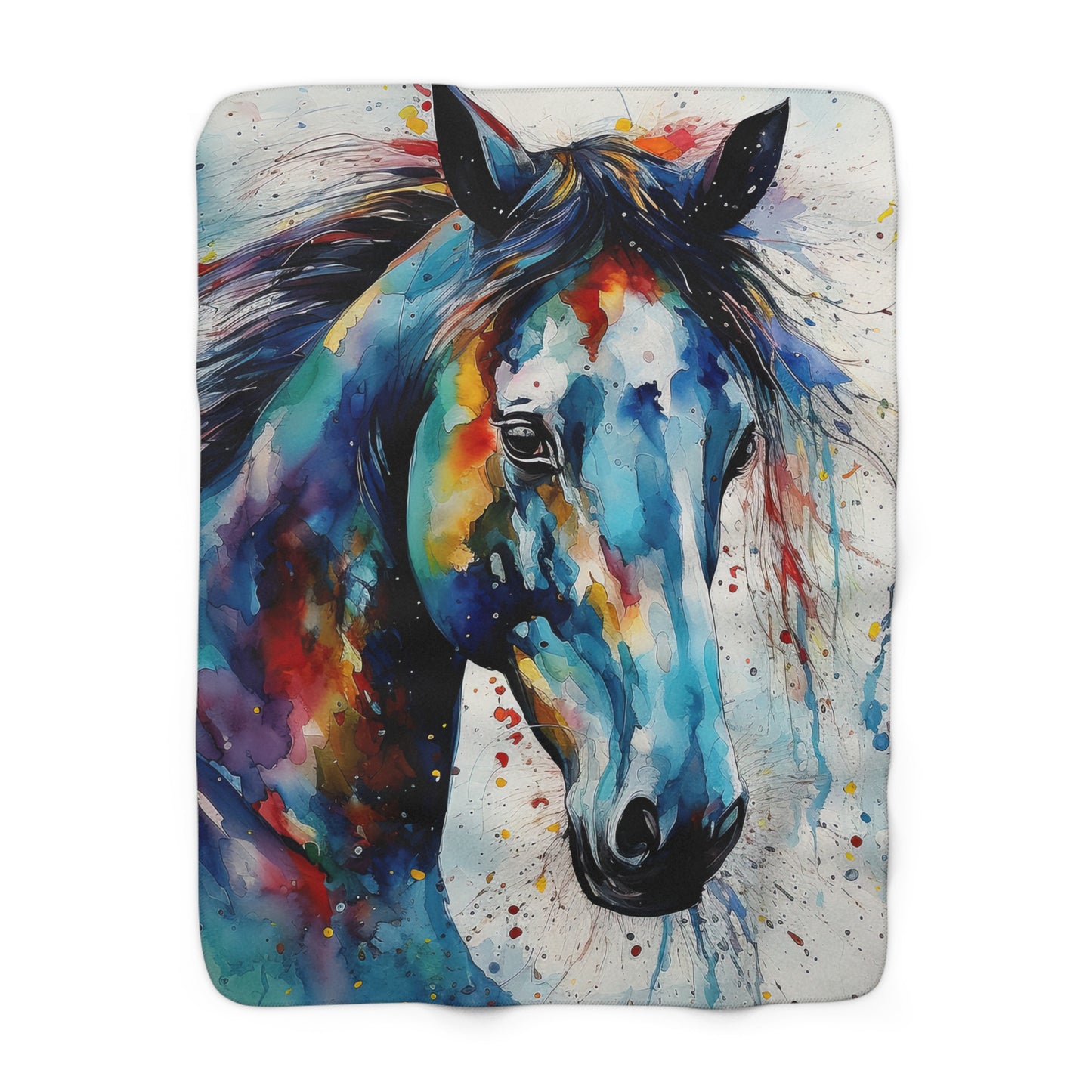 Horse Rescue 5B Sherpa Fleece Blanket